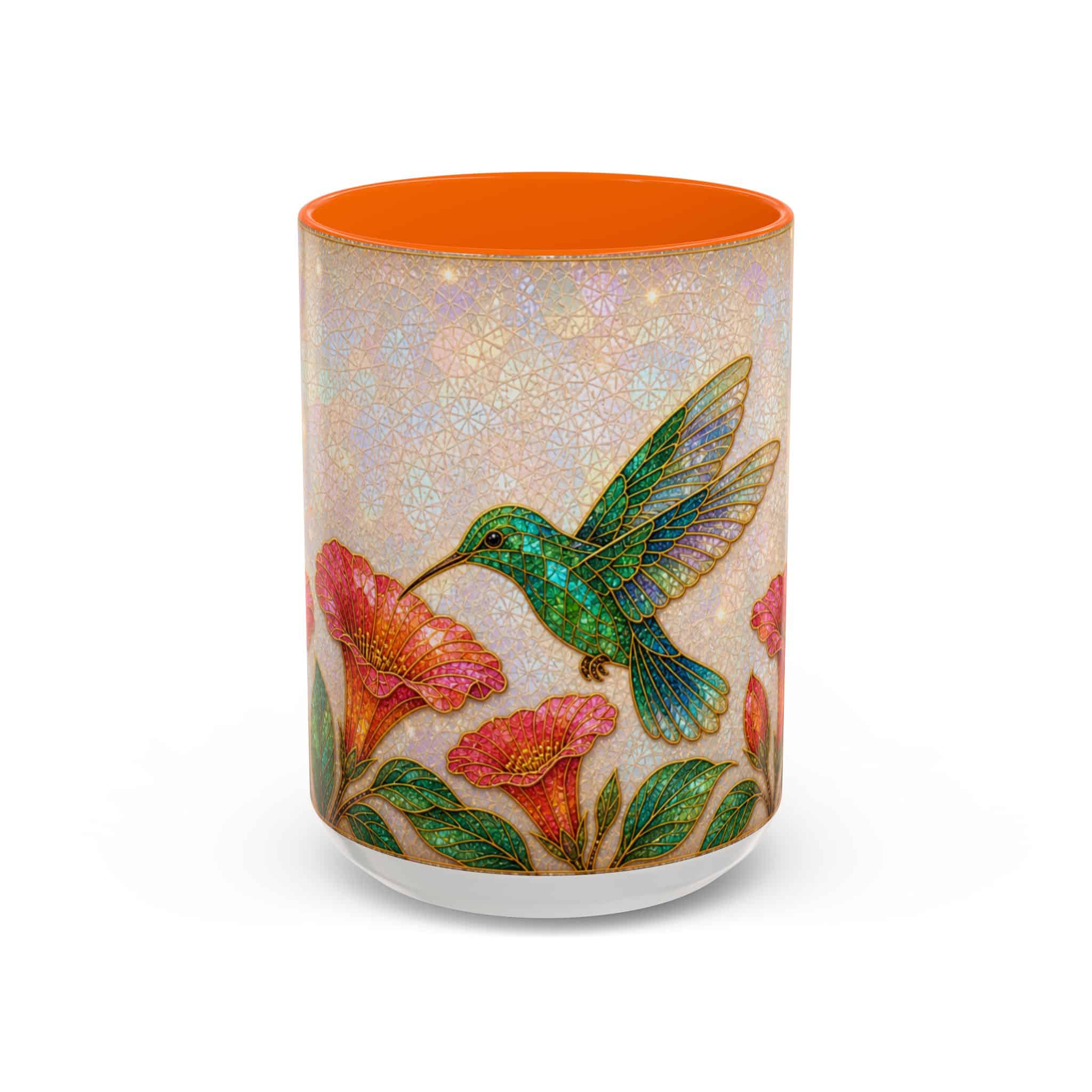 Hummingbird Floral Accent Coffee Mug – 11/15oz Ceramic - Image 79