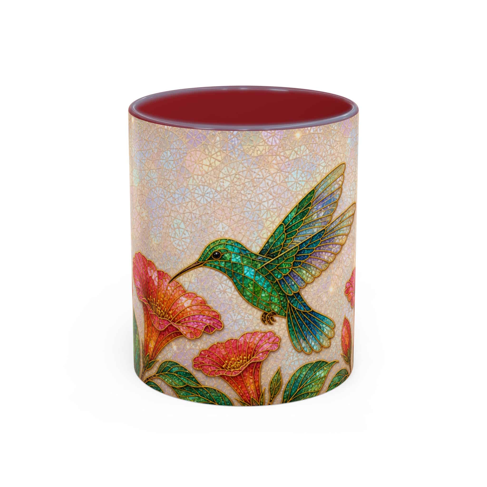 Hummingbird Floral Accent Coffee Mug – 11/15oz Ceramic - Image 109
