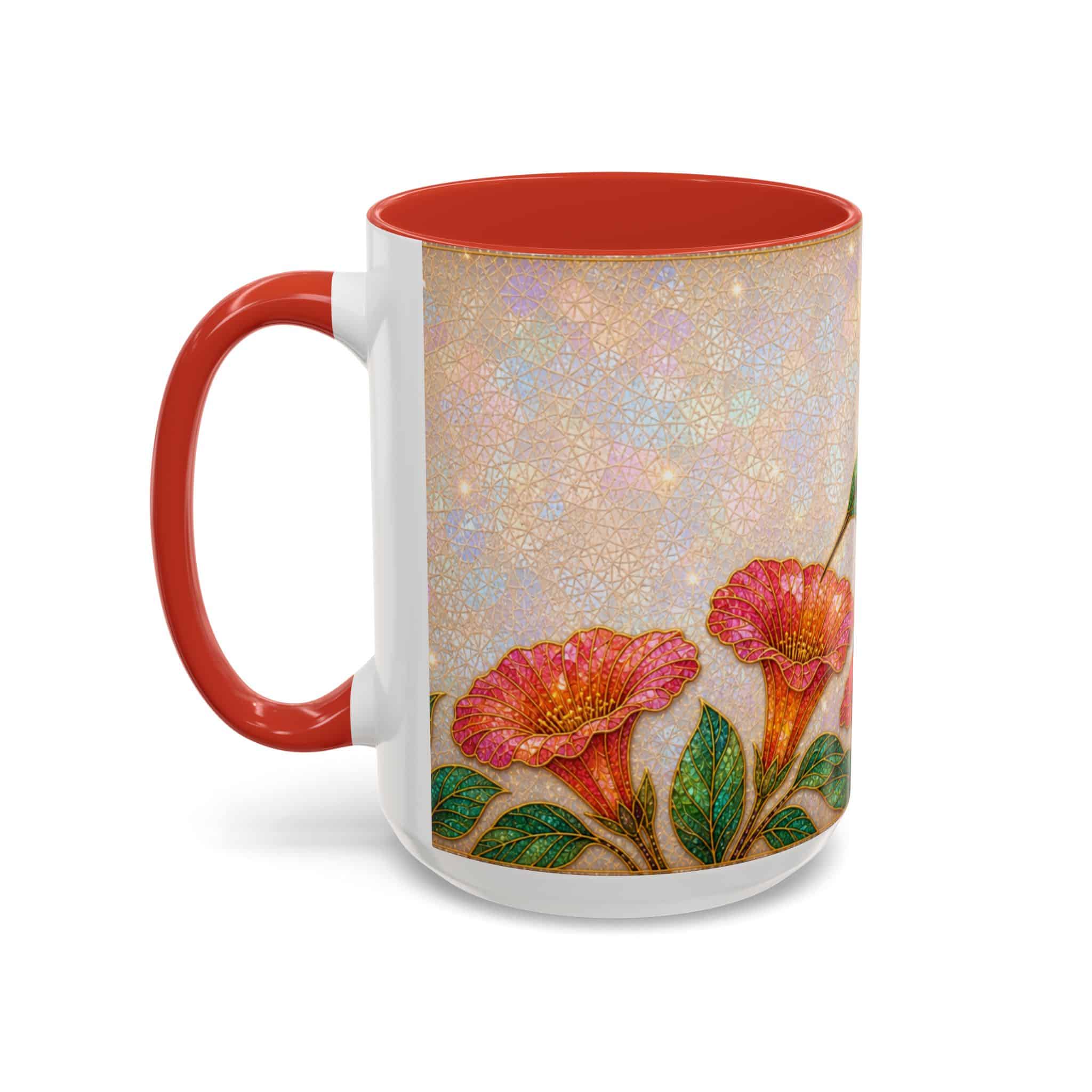 Hummingbird Floral Accent Coffee Mug – 11/15oz Ceramic - Image 51
