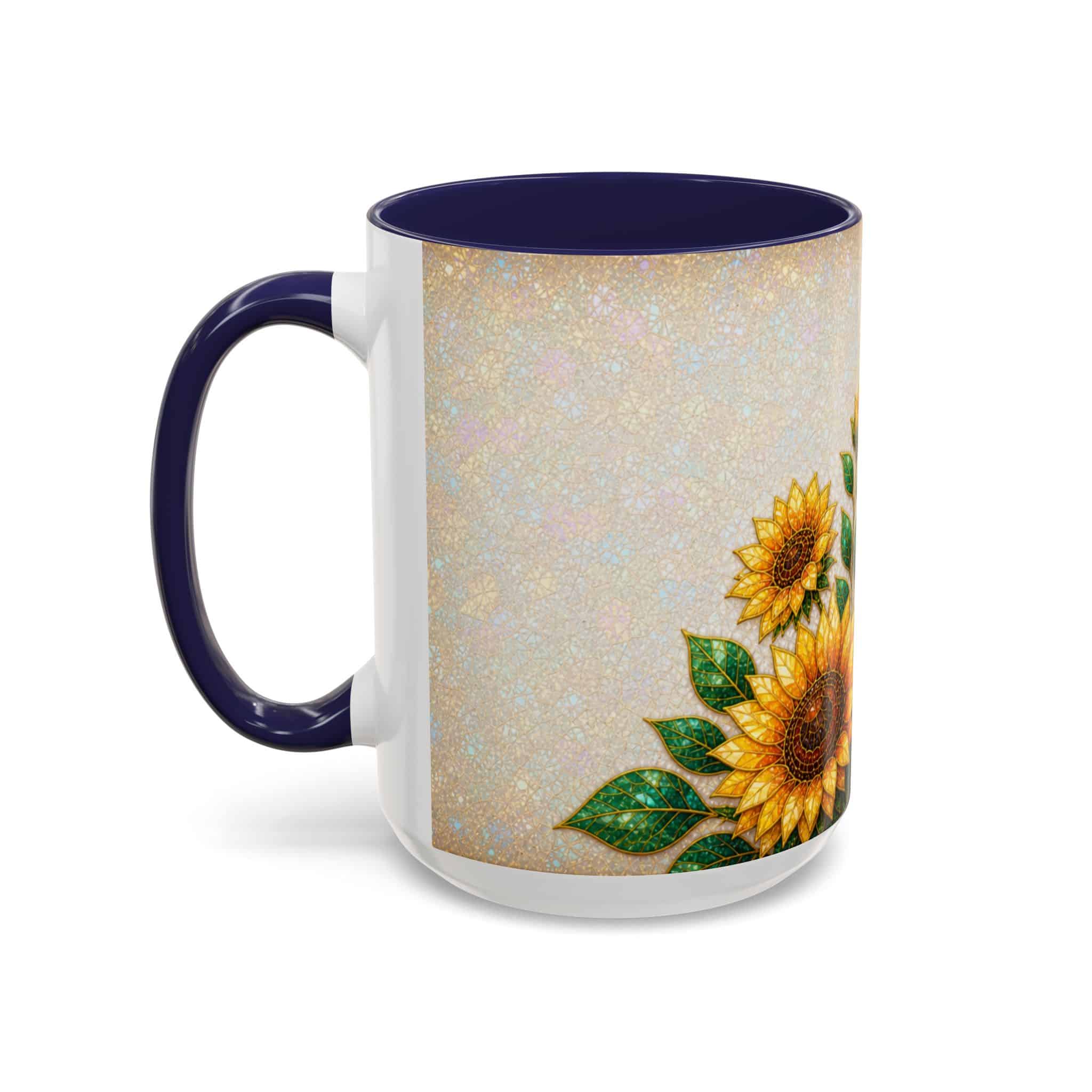 Sunflower Accent Coffee Mug – Floral Kitchen Gift (11/15 oz) - Image 39