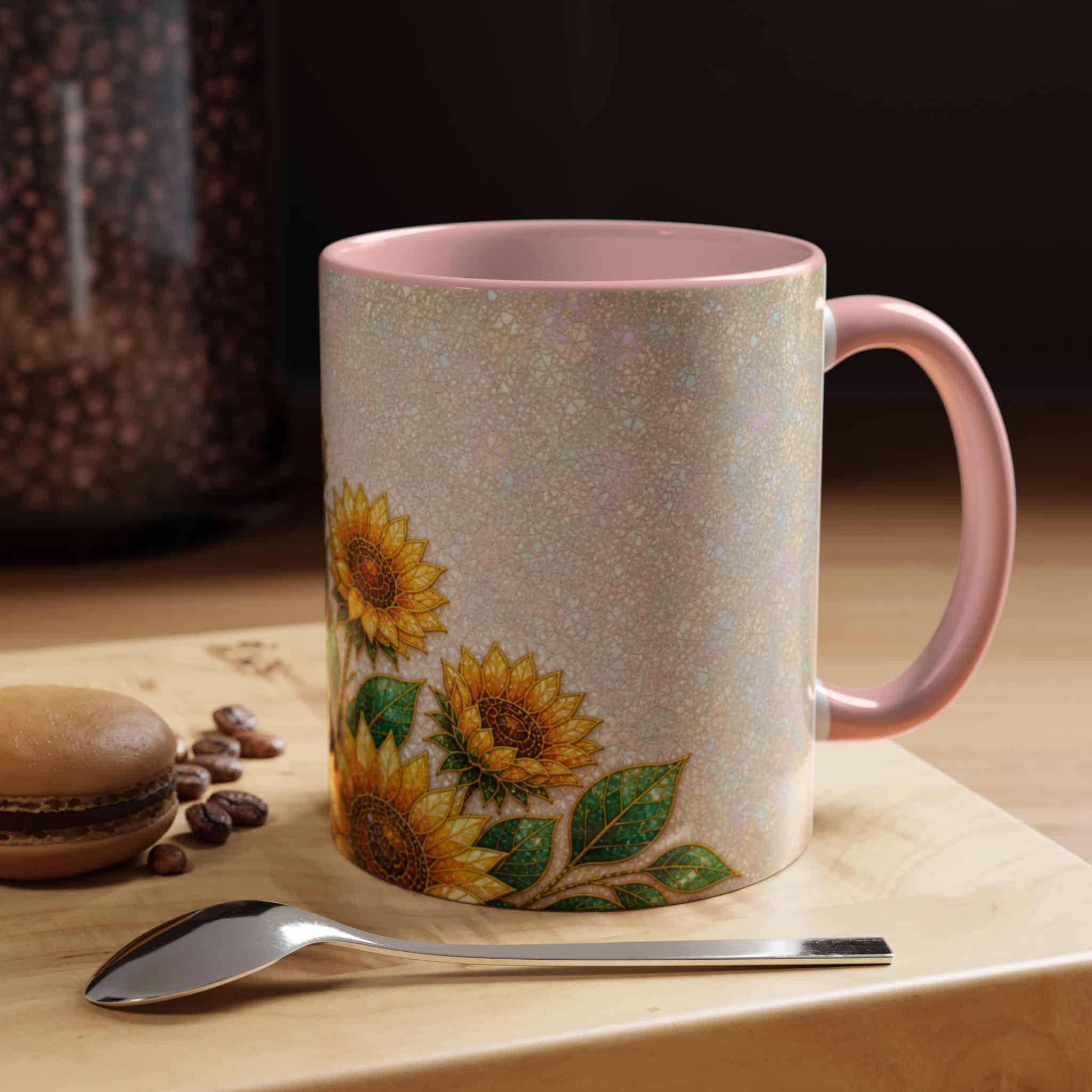 Sunflower Accent Coffee Mug – Floral Kitchen Gift (11/15 oz) - Image 23