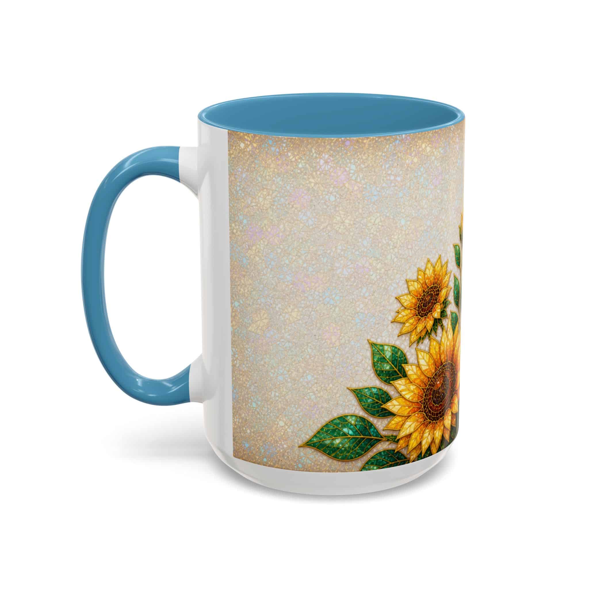 Sunflower Accent Coffee Mug – Floral Kitchen Gift (11/15 oz) - Image 63