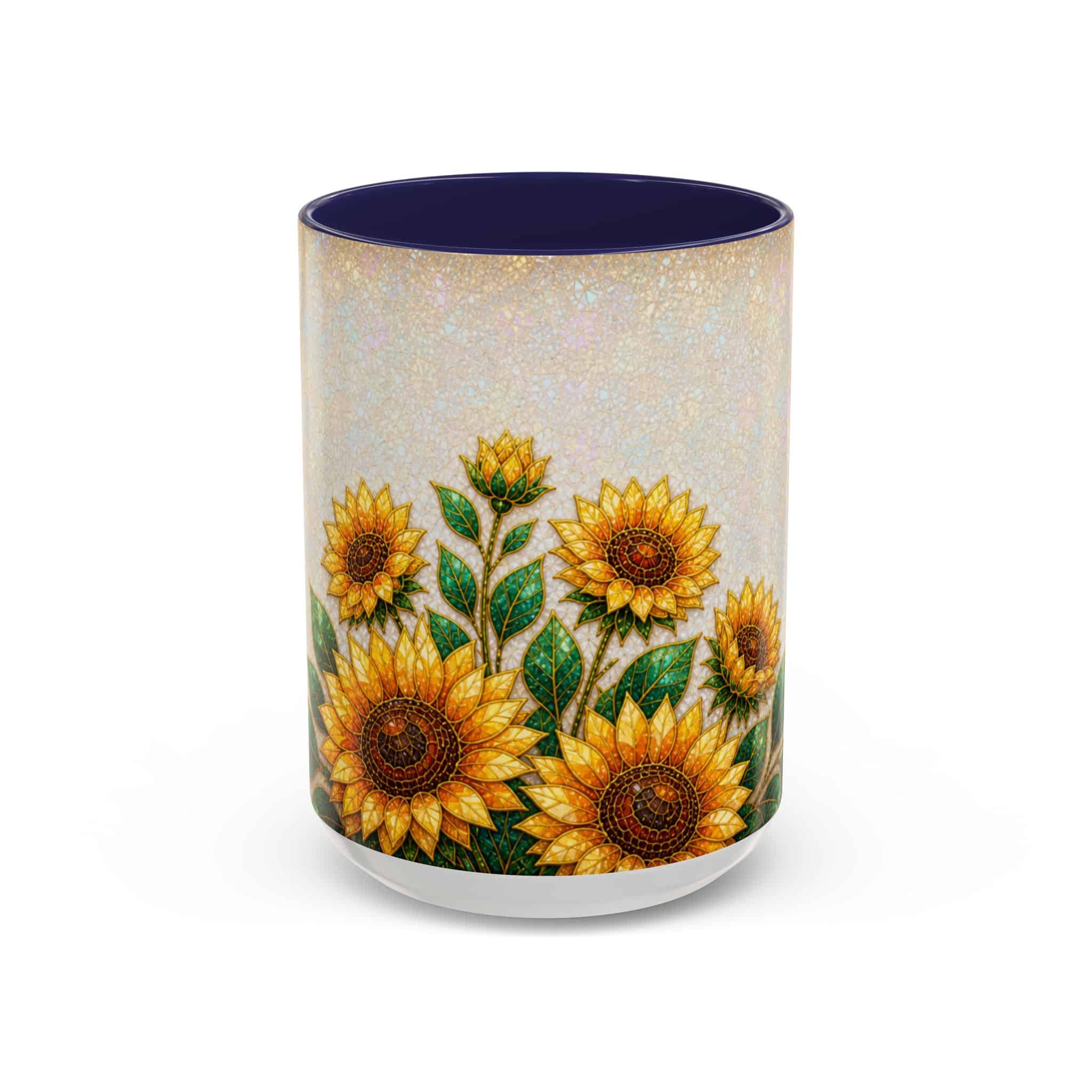 Sunflower Accent Coffee Mug – Floral Kitchen Gift (11/15 oz) - Image 37