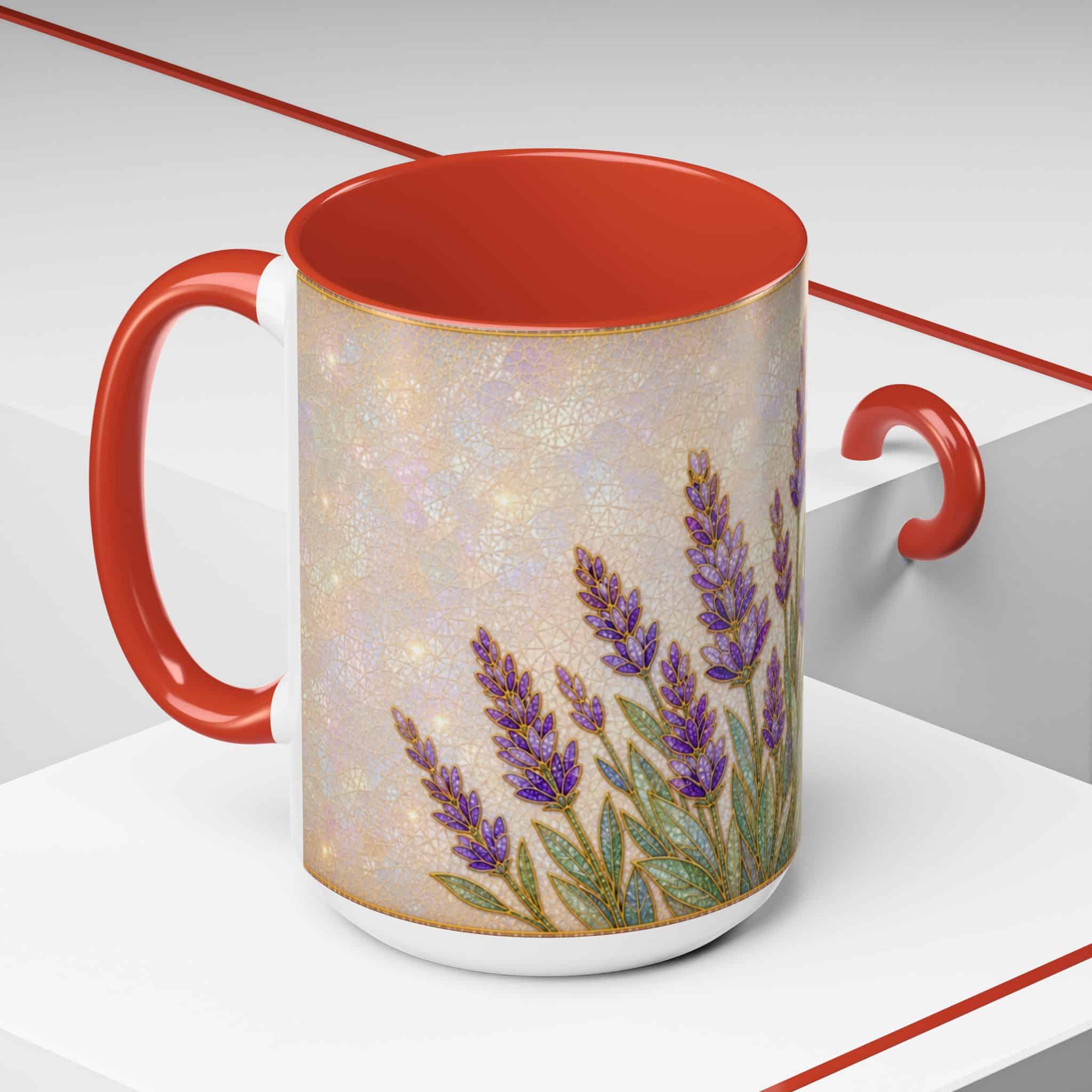 Lavender Field Accent Coffee Mug – Floral 11/15oz Ceramic Gift - Image 48