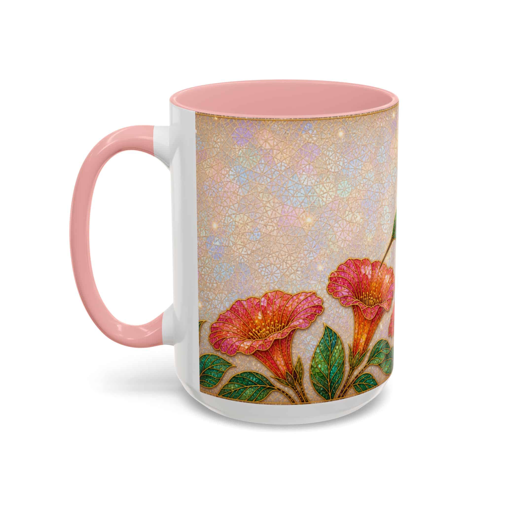 Hummingbird Floral Accent Coffee Mug – 11/15oz Ceramic - Image 45