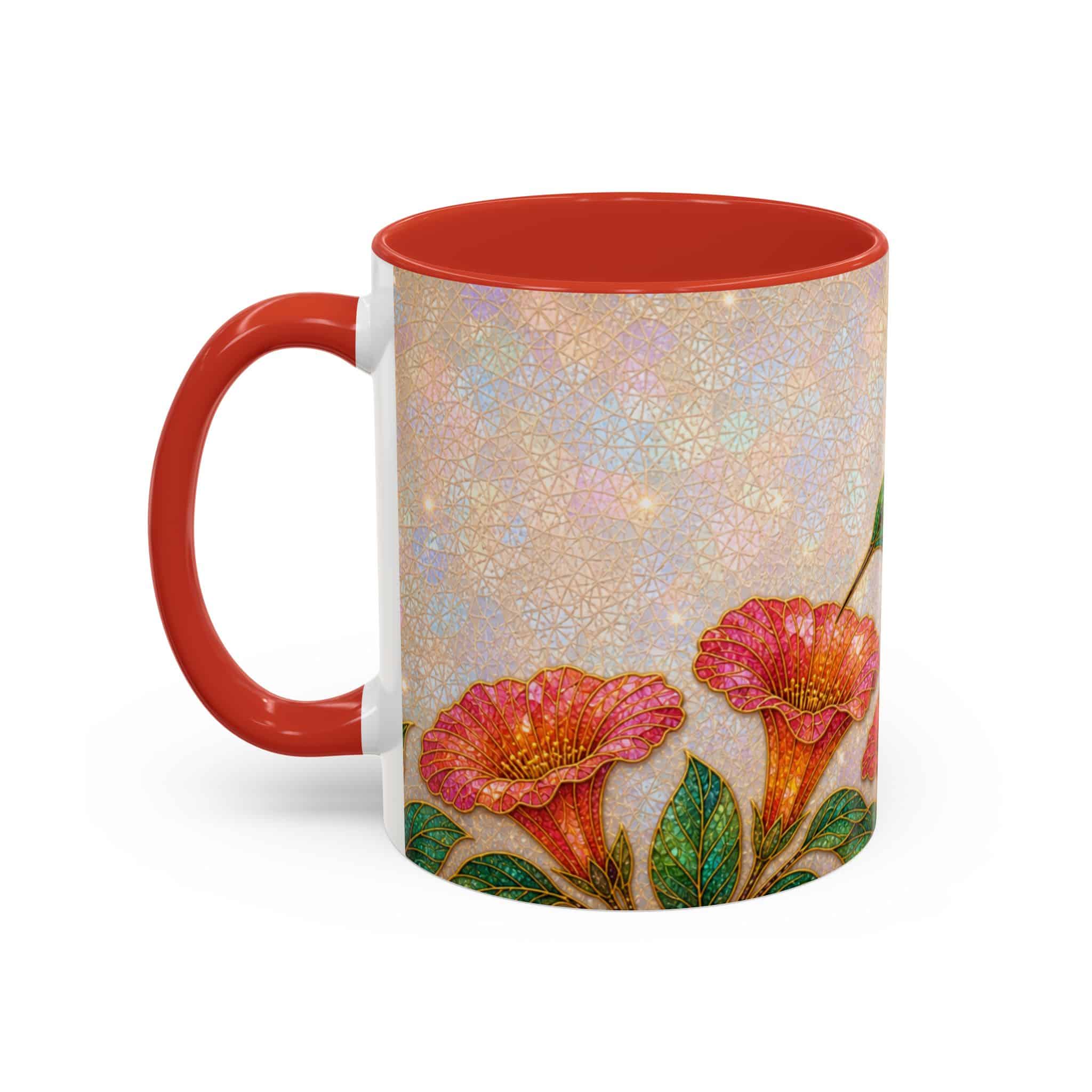 Hummingbird Floral Accent Coffee Mug – 11/15oz Ceramic - Image 27