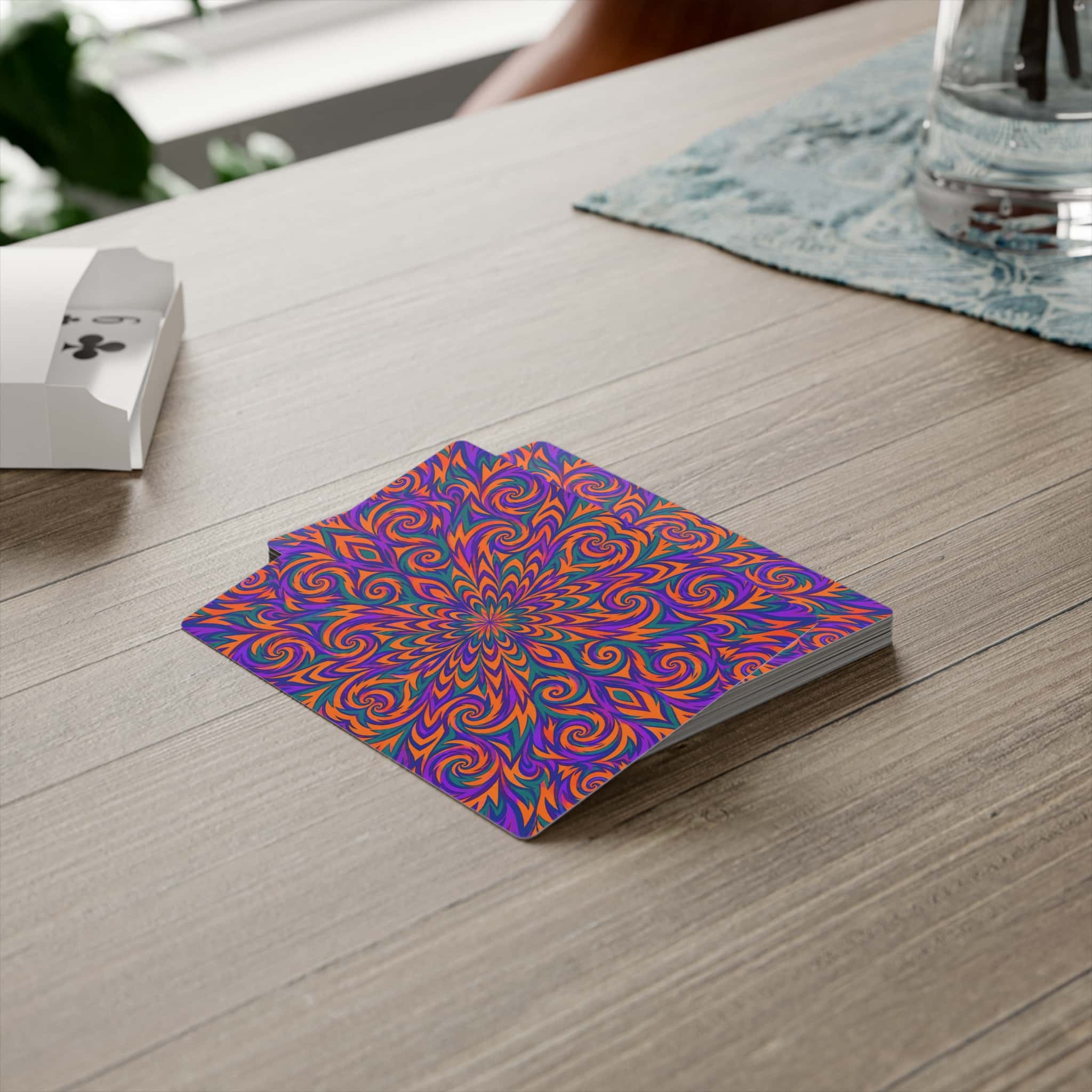 Psychedelic Op-Art Swirl Poker Cards - Image 7