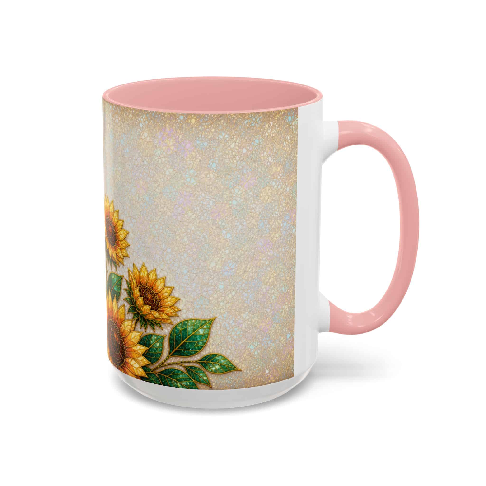 Sunflower Accent Coffee Mug – Floral Kitchen Gift (11/15 oz) - Image 44