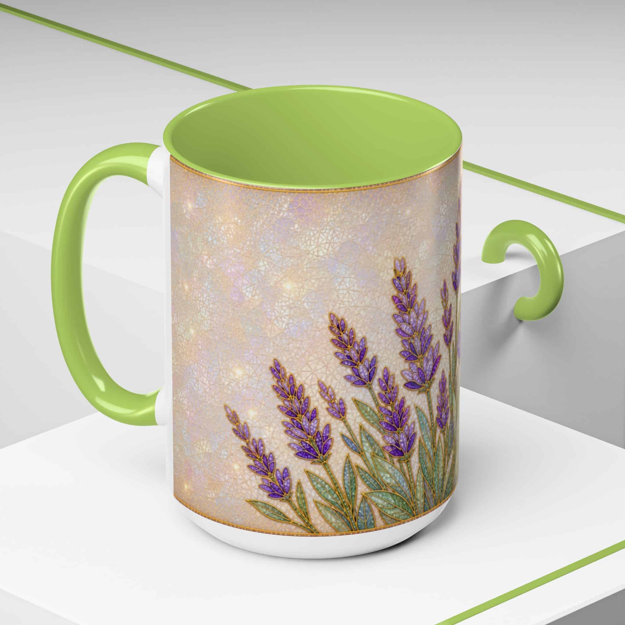 Lavender Field Accent Coffee Mug – Floral 11/15oz Ceramic Gift - Image 114