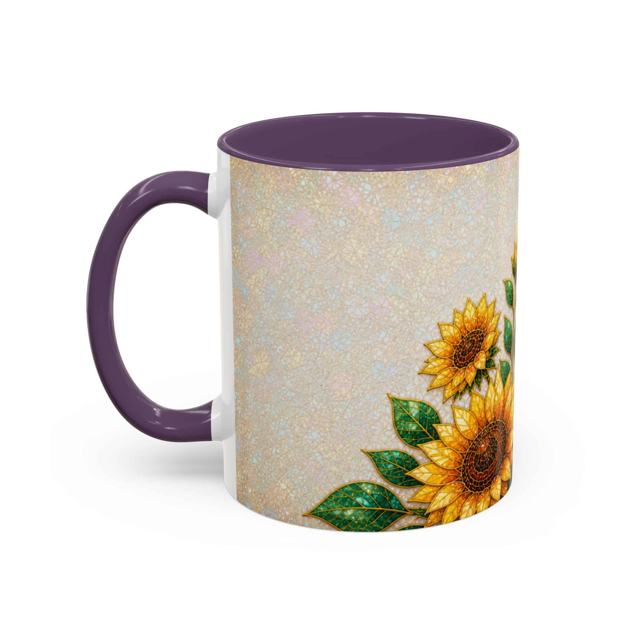 Sunflower Accent Coffee Mug – Floral Kitchen Gift (11/15 oz) - Image 93