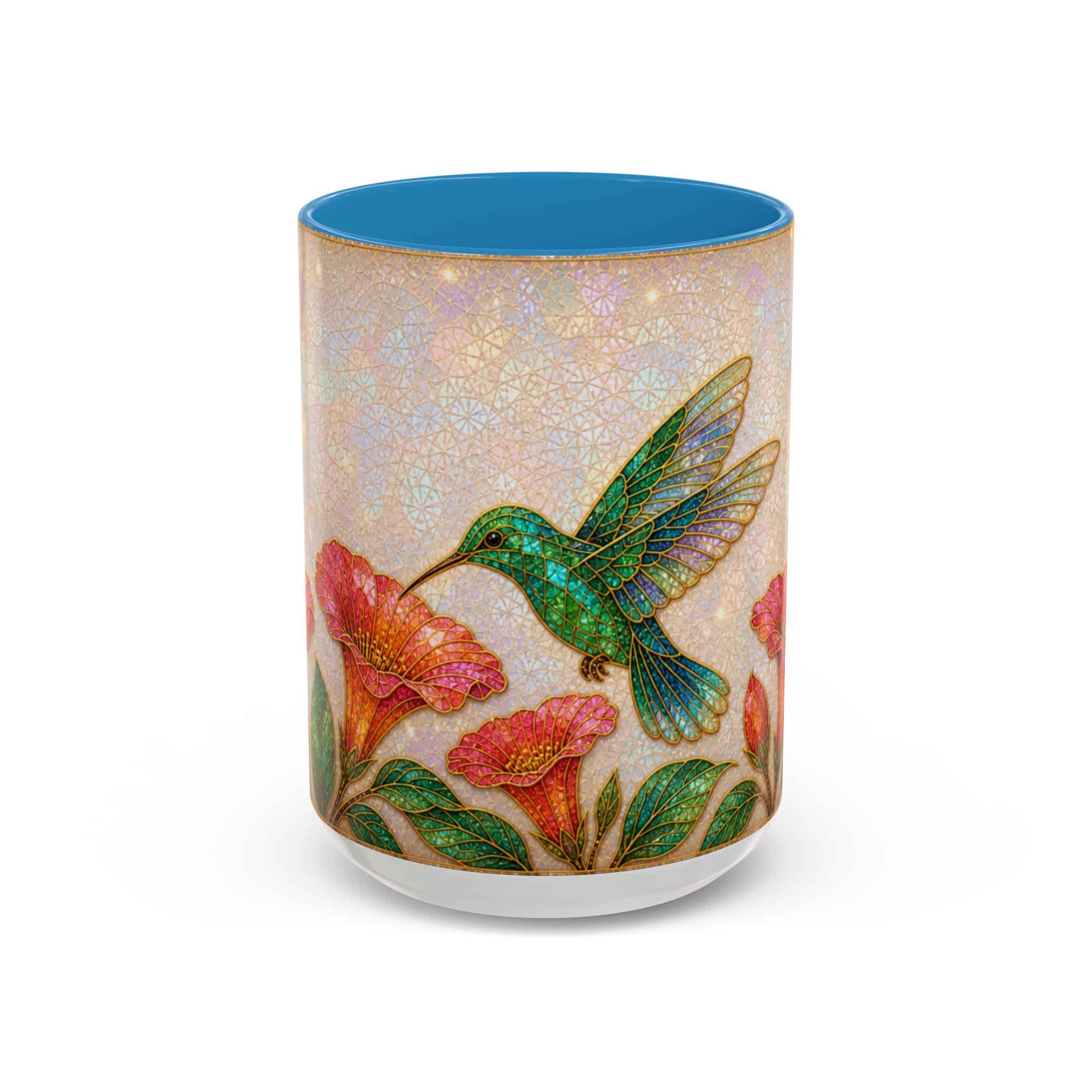 Hummingbird Floral Accent Coffee Mug – 11/15oz Ceramic - Image 121