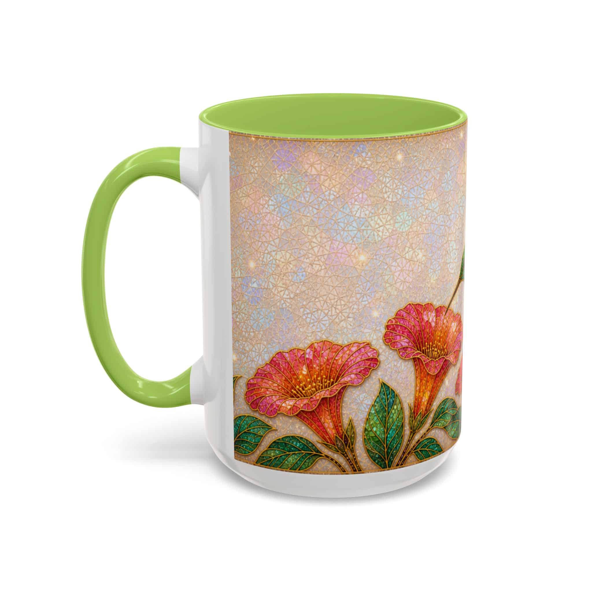 Hummingbird Floral Accent Coffee Mug – 11/15oz Ceramic - Image 117