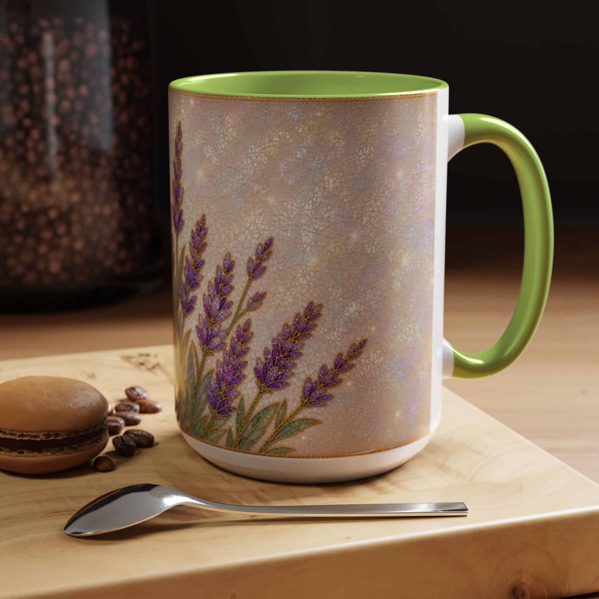 Lavender Field Accent Coffee Mug – Floral 11/15oz Ceramic Gift - Image 113