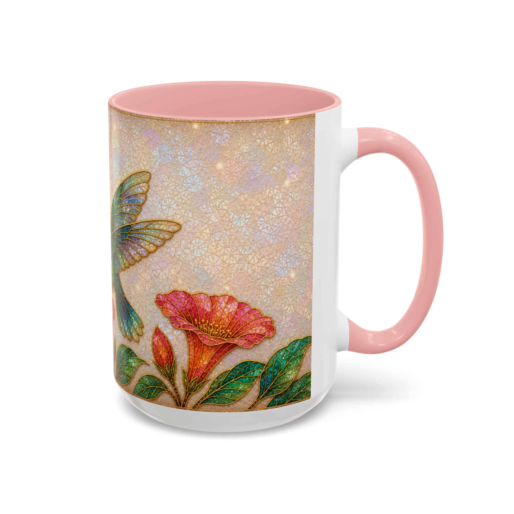 Hummingbird Floral Accent Coffee Mug – 11/15oz Ceramic - Image 44