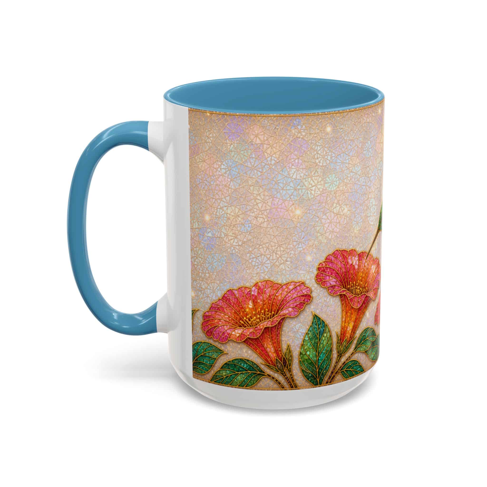 Hummingbird Floral Accent Coffee Mug – 11/15oz Ceramic - Image 63