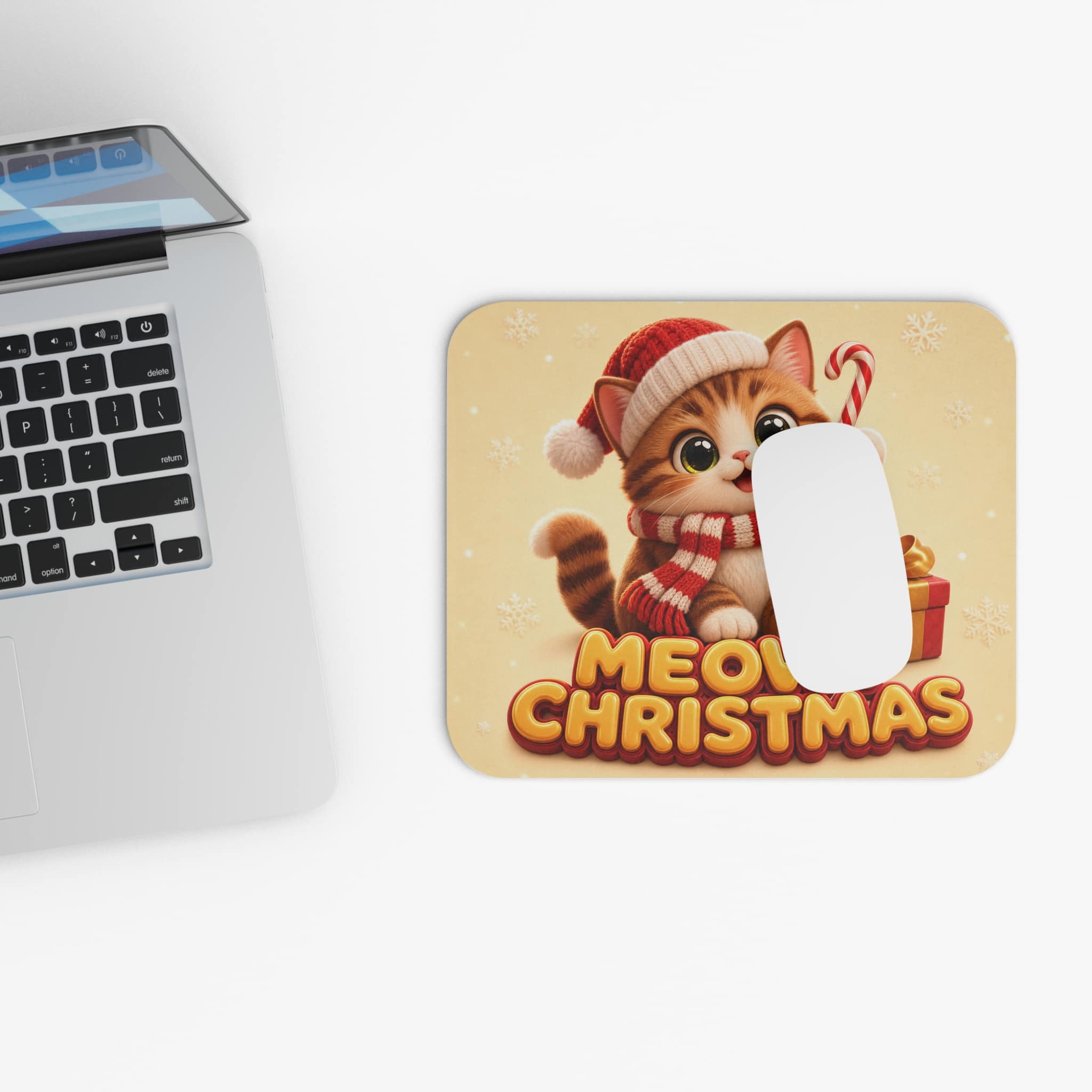 "Meowy Christmas" 3D Cat Mouse Pad — Cute Holiday Desk Accessory - Image 4