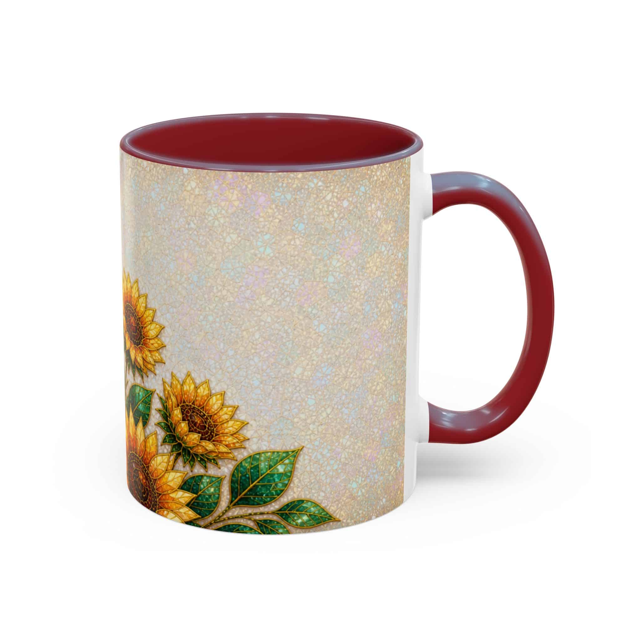 Sunflower Accent Coffee Mug – Floral Kitchen Gift (11/15 oz) - Image 104