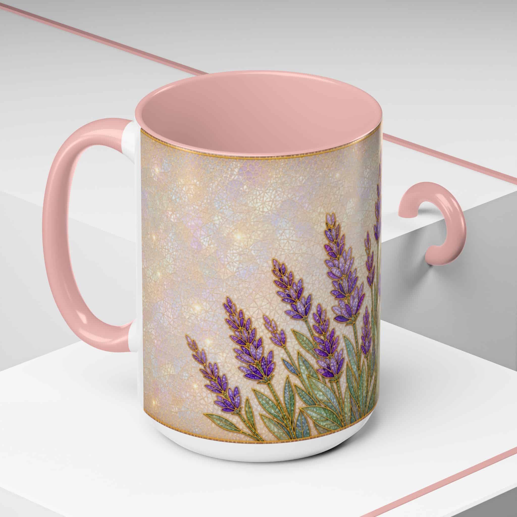 Lavender Field Accent Coffee Mug – Floral 11/15oz Ceramic Gift - Image 42