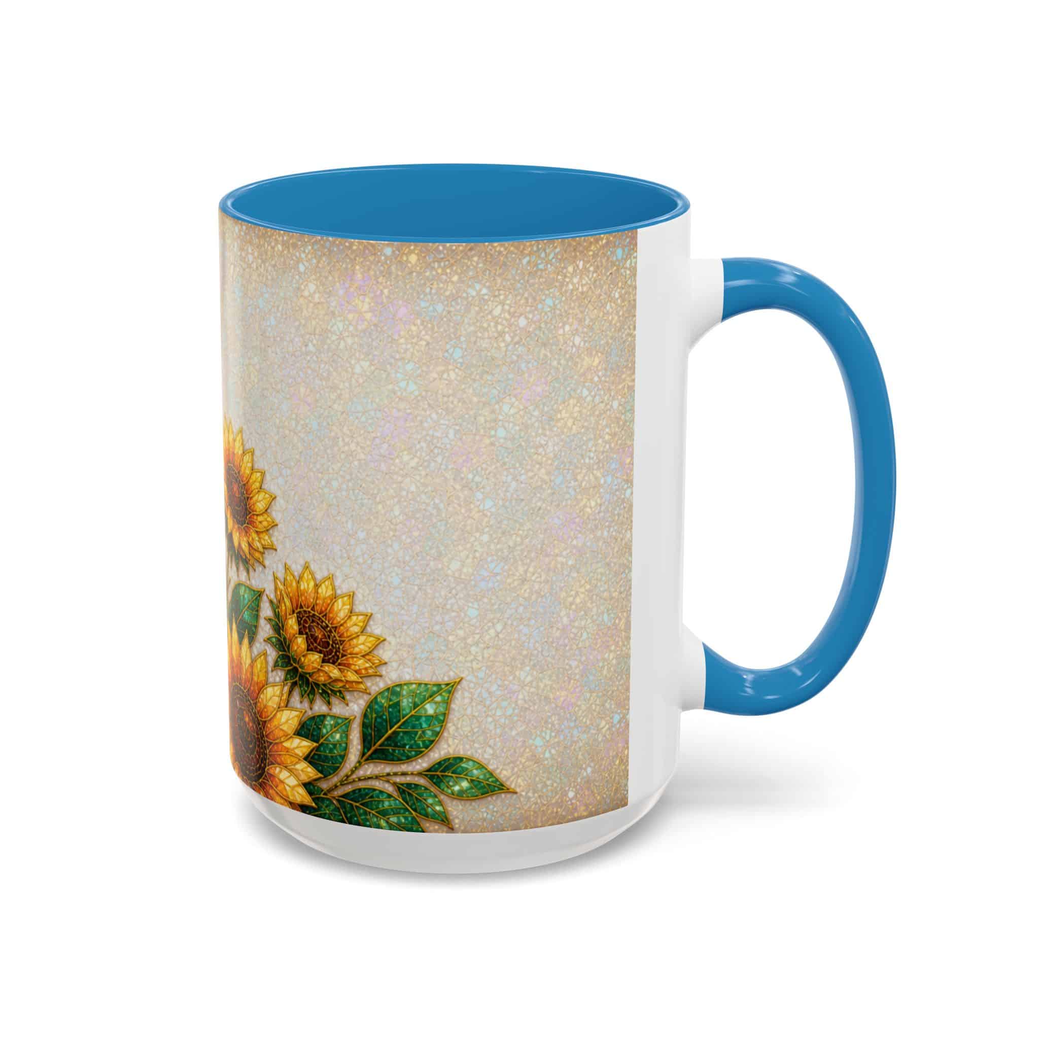 Sunflower Accent Coffee Mug – Floral Kitchen Gift (11/15 oz) - Image 116