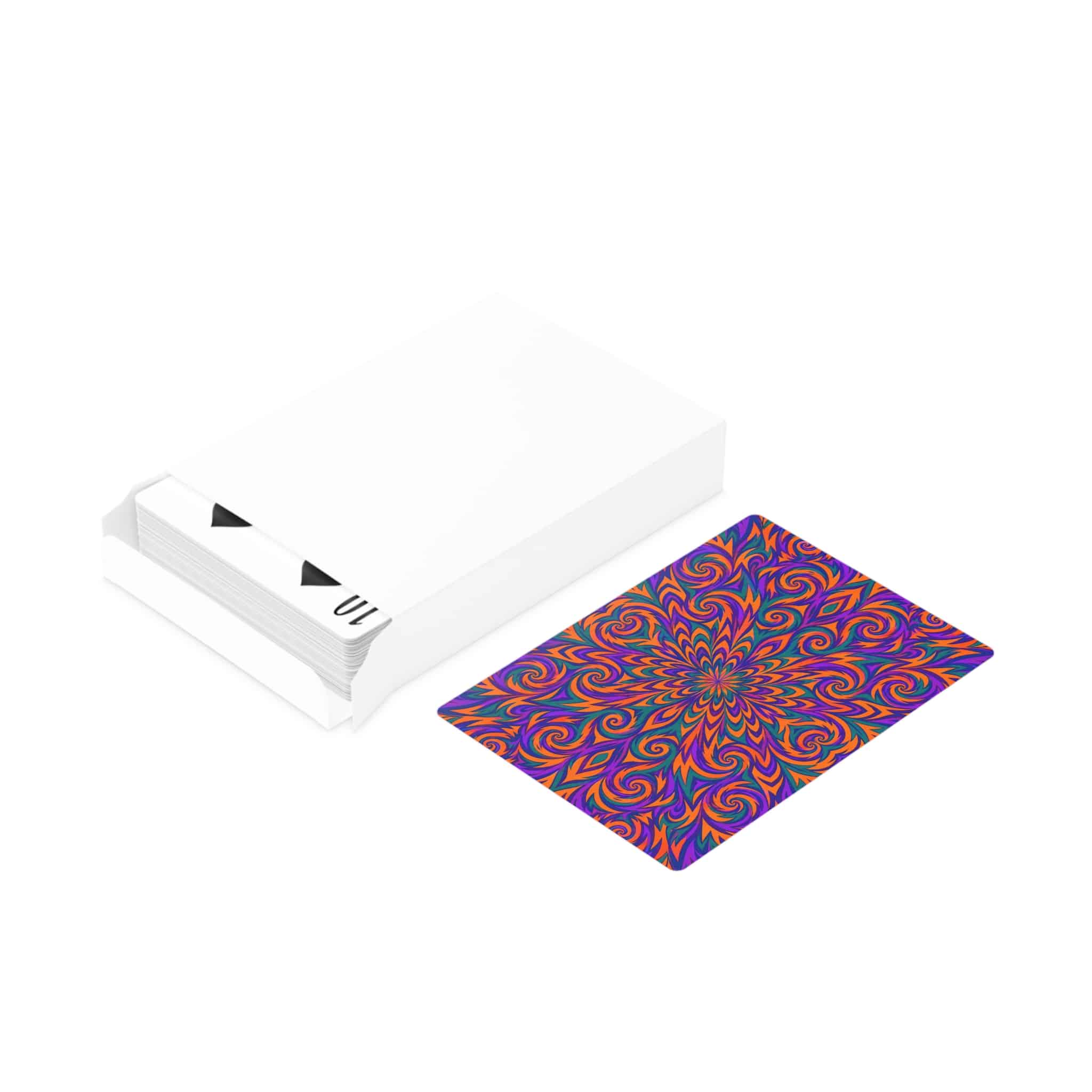 Psychedelic Op-Art Swirl Poker Cards - Image 5