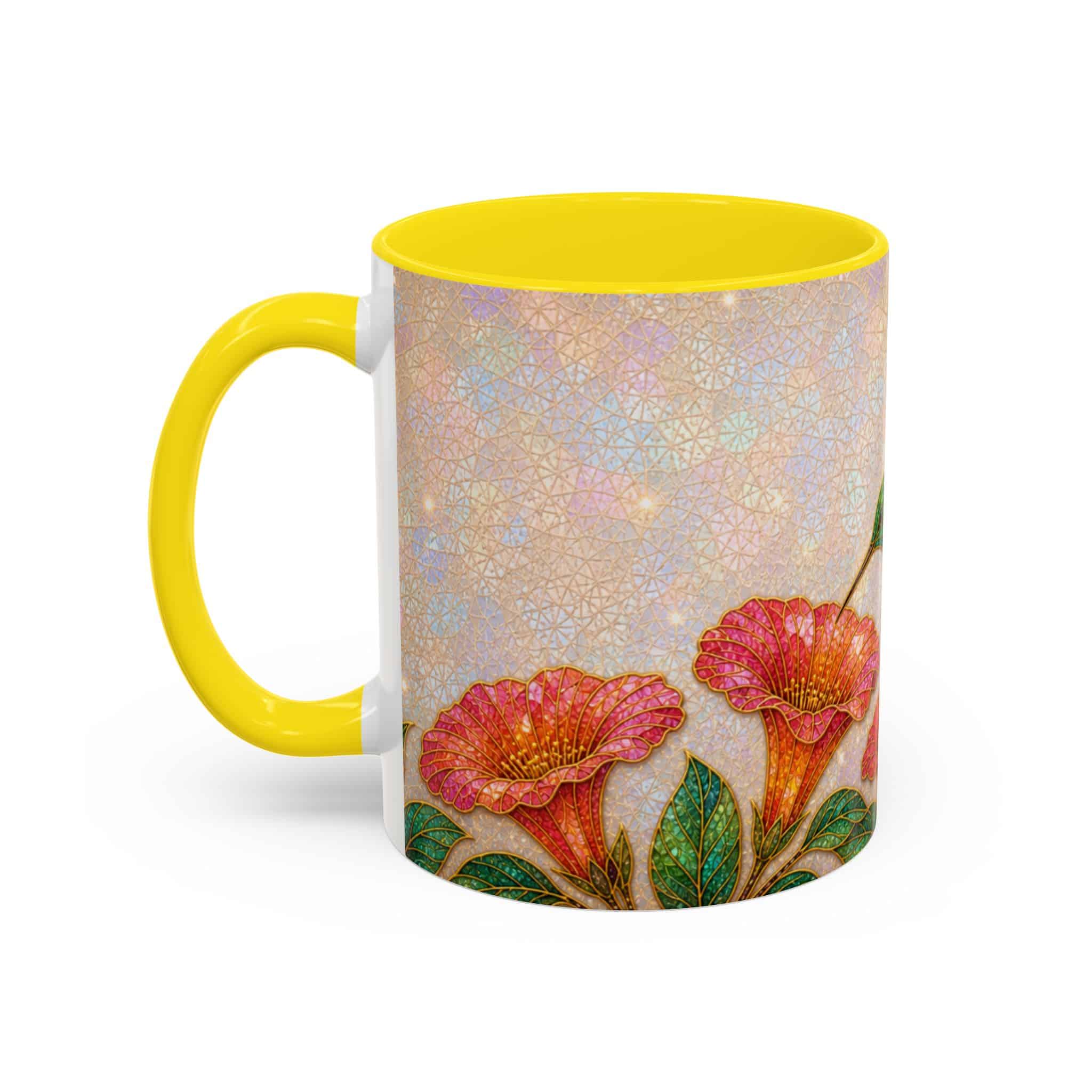 Hummingbird Floral Accent Coffee Mug – 11/15oz Ceramic - Image 75