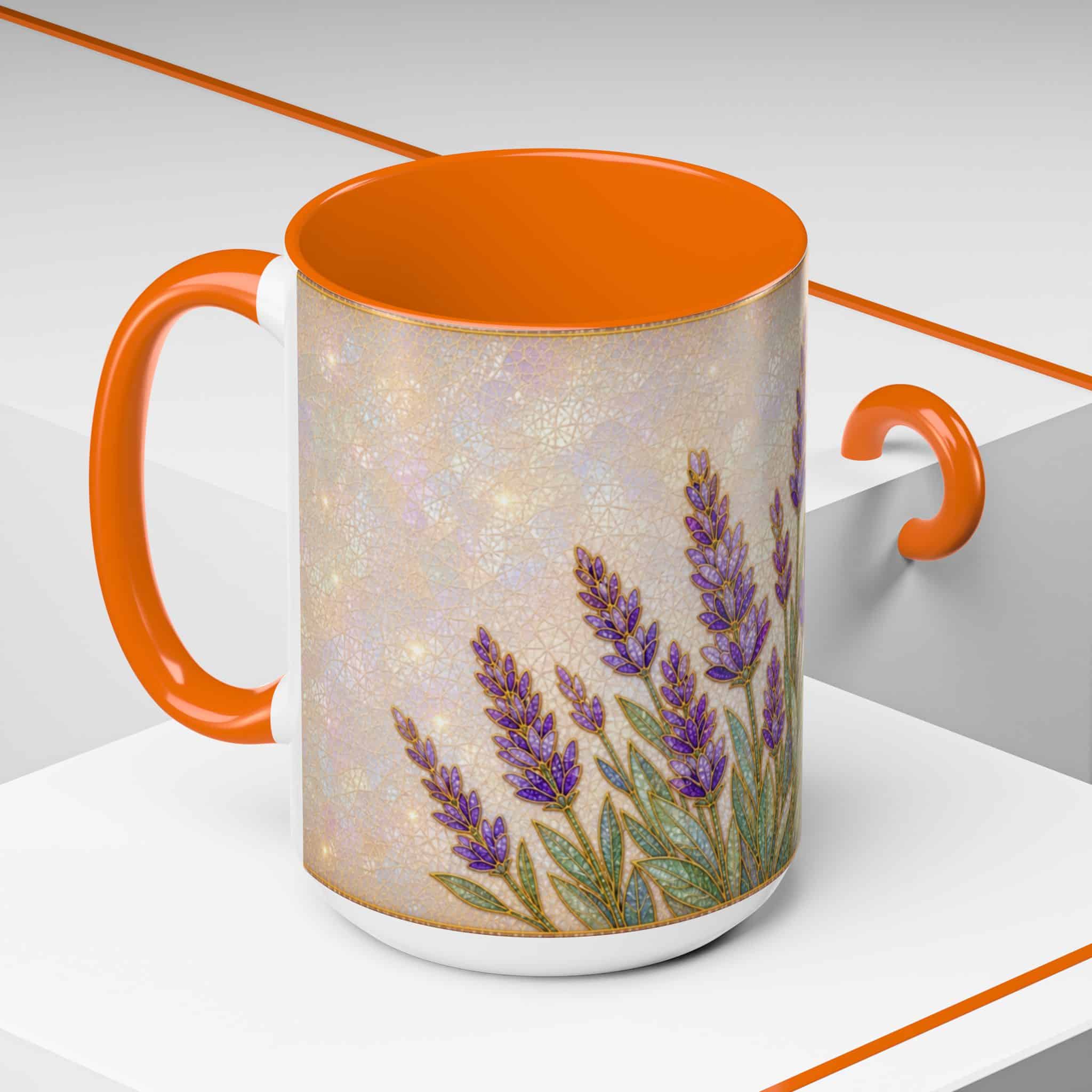 Lavender Field Accent Coffee Mug – Floral 11/15oz Ceramic Gift - Image 78