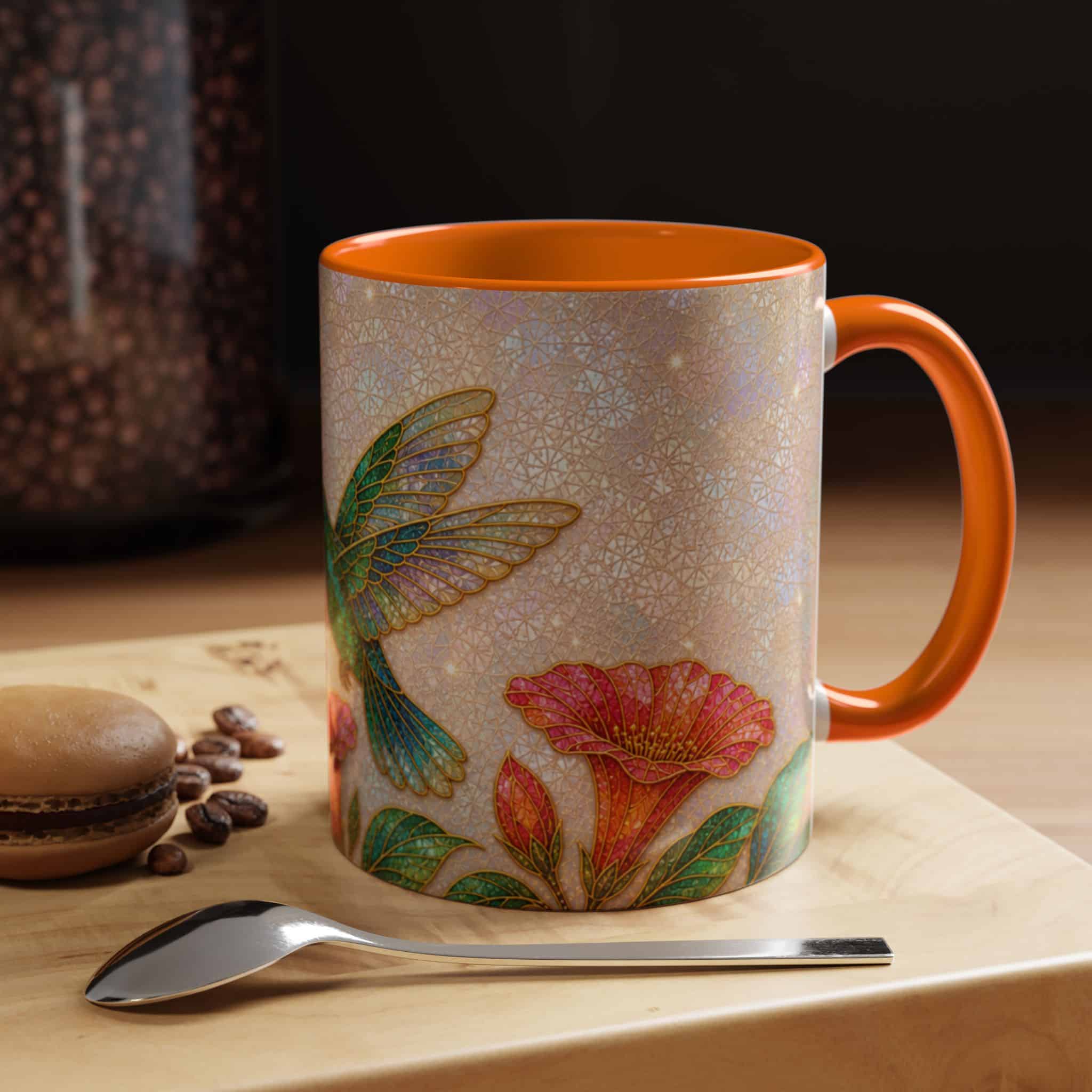 Hummingbird Floral Accent Coffee Mug – 11/15oz Ceramic - Image 71