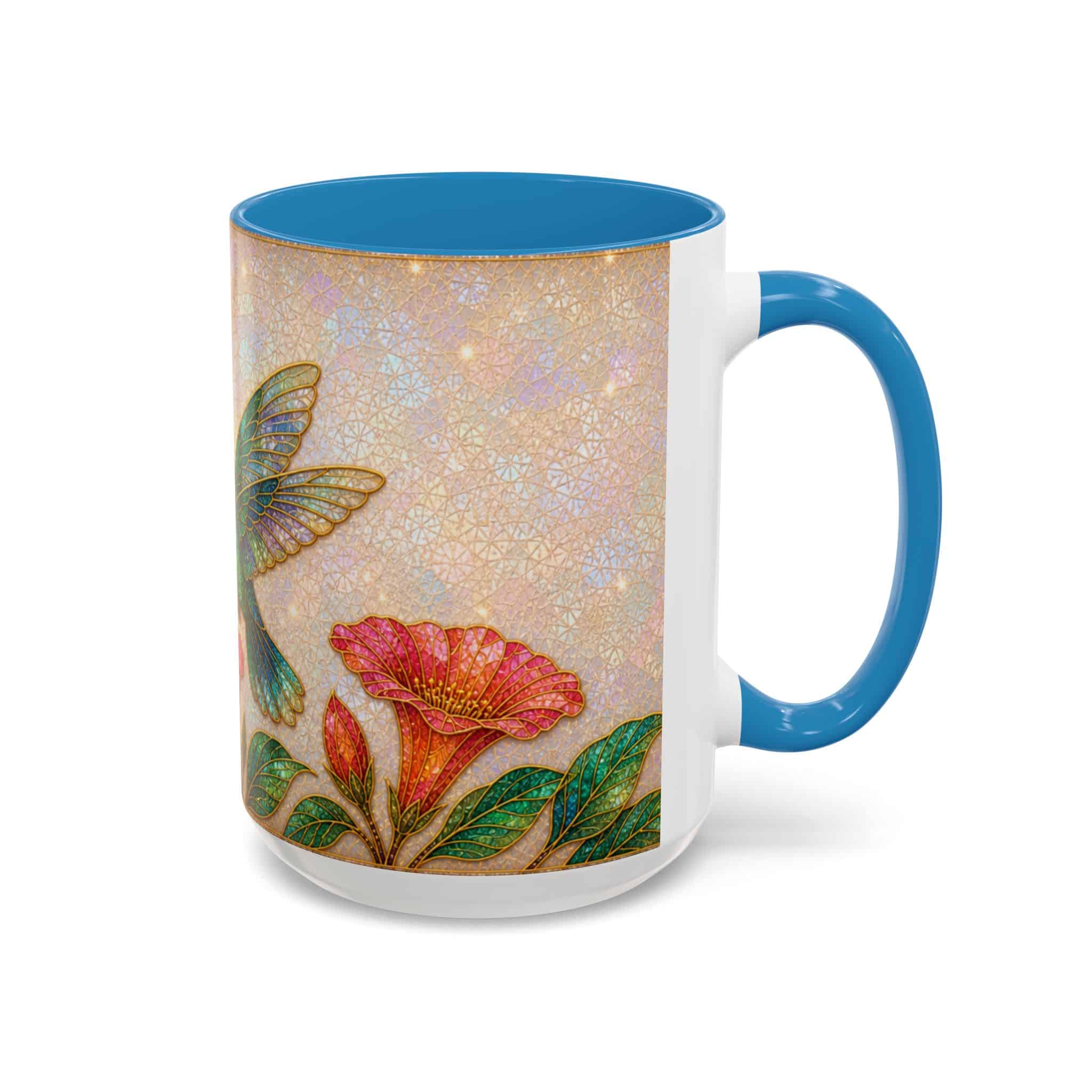 Hummingbird Floral Accent Coffee Mug – 11/15oz Ceramic - Image 122