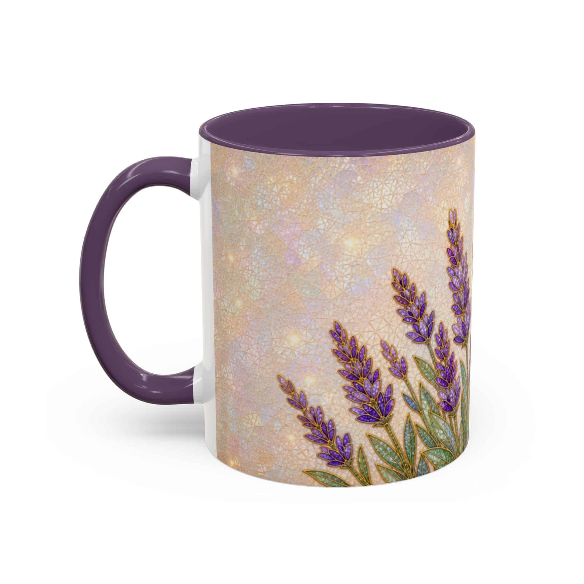 Lavender Field Accent Coffee Mug – Floral 11/15oz Ceramic Gift - Image 93
