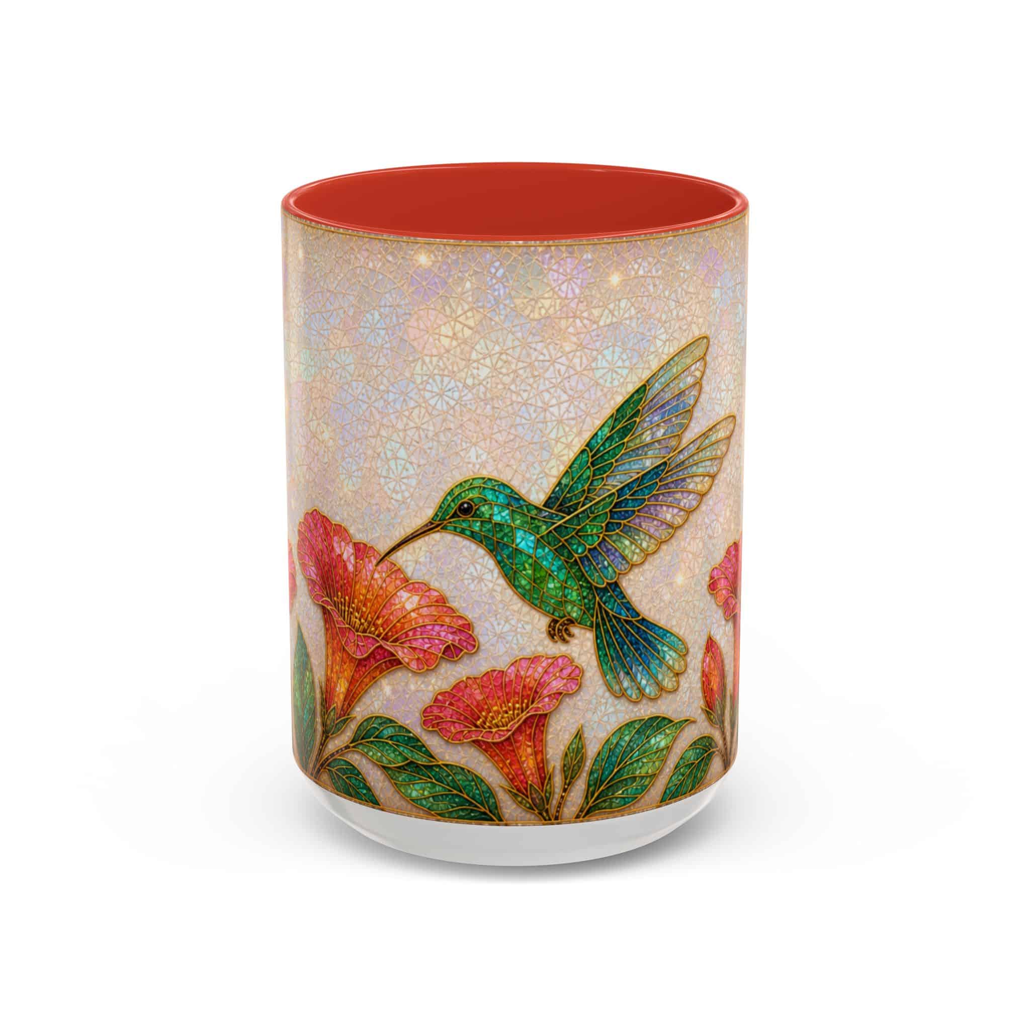 Hummingbird Floral Accent Coffee Mug – 11/15oz Ceramic - Image 49