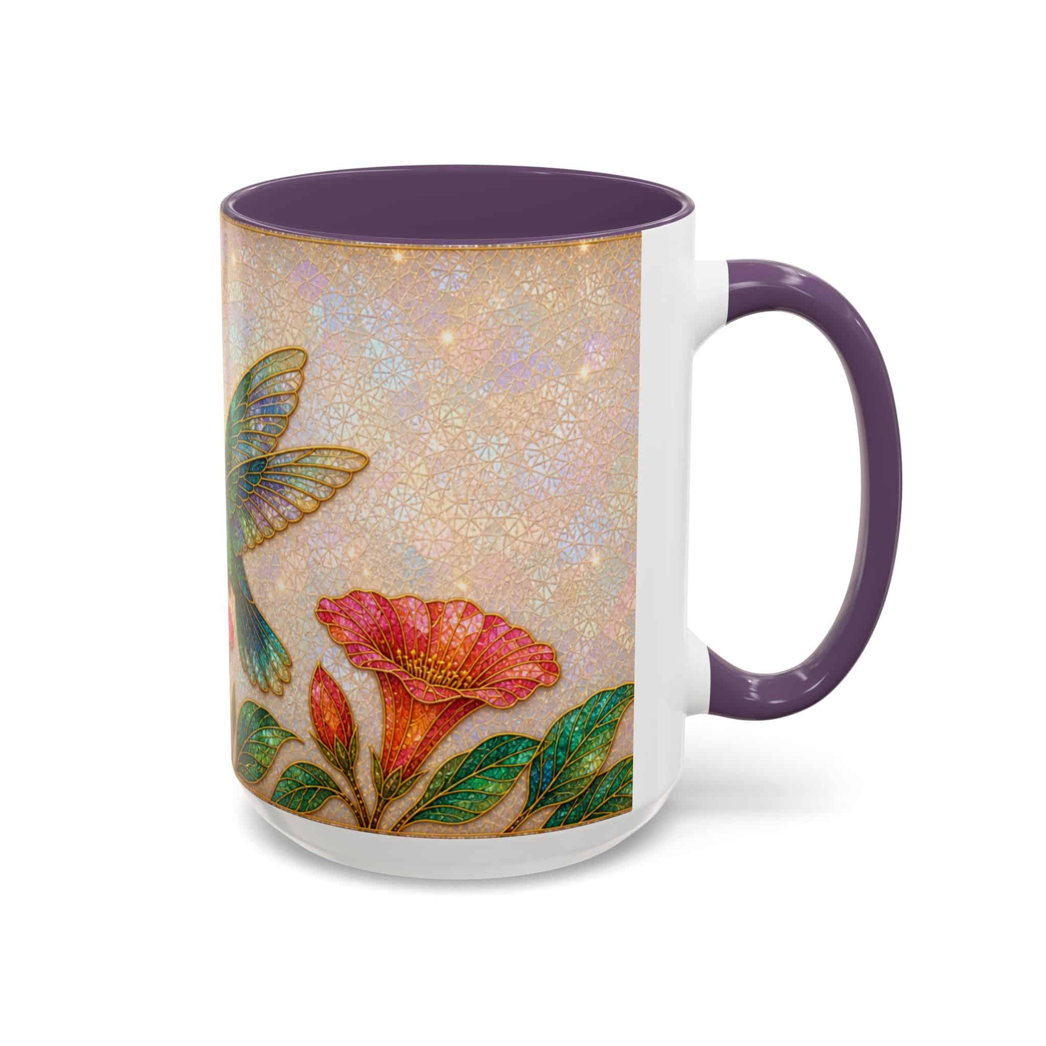 Hummingbird Floral Accent Coffee Mug – 11/15oz Ceramic - Image 104