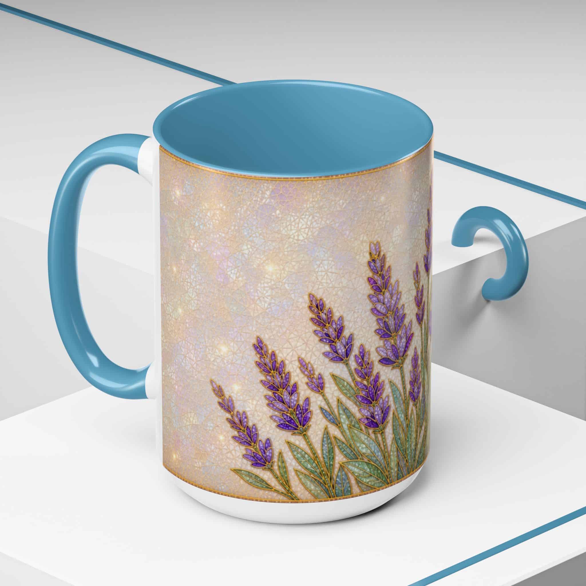 Lavender Field Accent Coffee Mug – Floral 11/15oz Ceramic Gift - Image 60