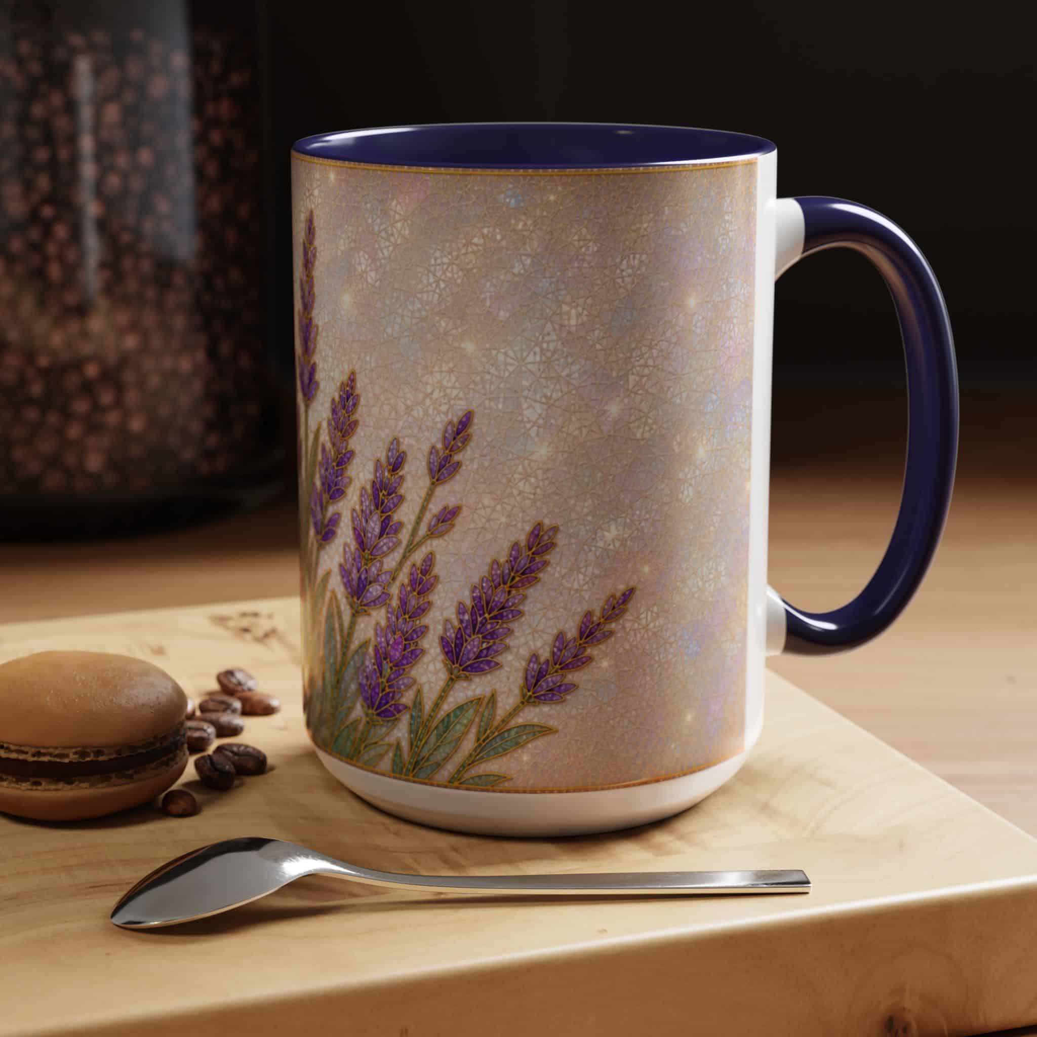 Lavender Field Accent Coffee Mug – Floral 11/15oz Ceramic Gift - Image 35