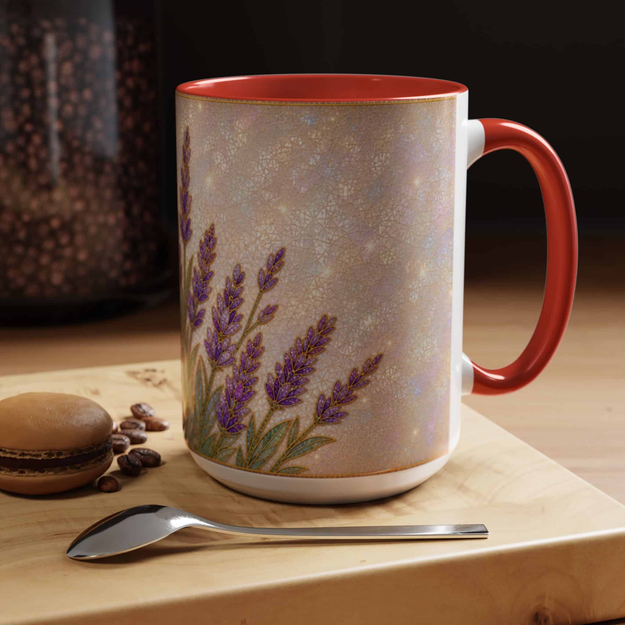 Lavender Field Accent Coffee Mug – Floral 11/15oz Ceramic Gift - Image 47