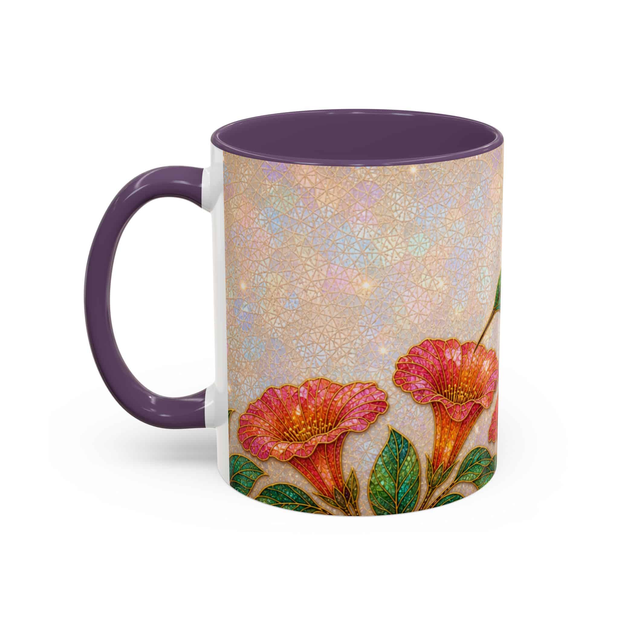 Hummingbird Floral Accent Coffee Mug – 11/15oz Ceramic - Image 99