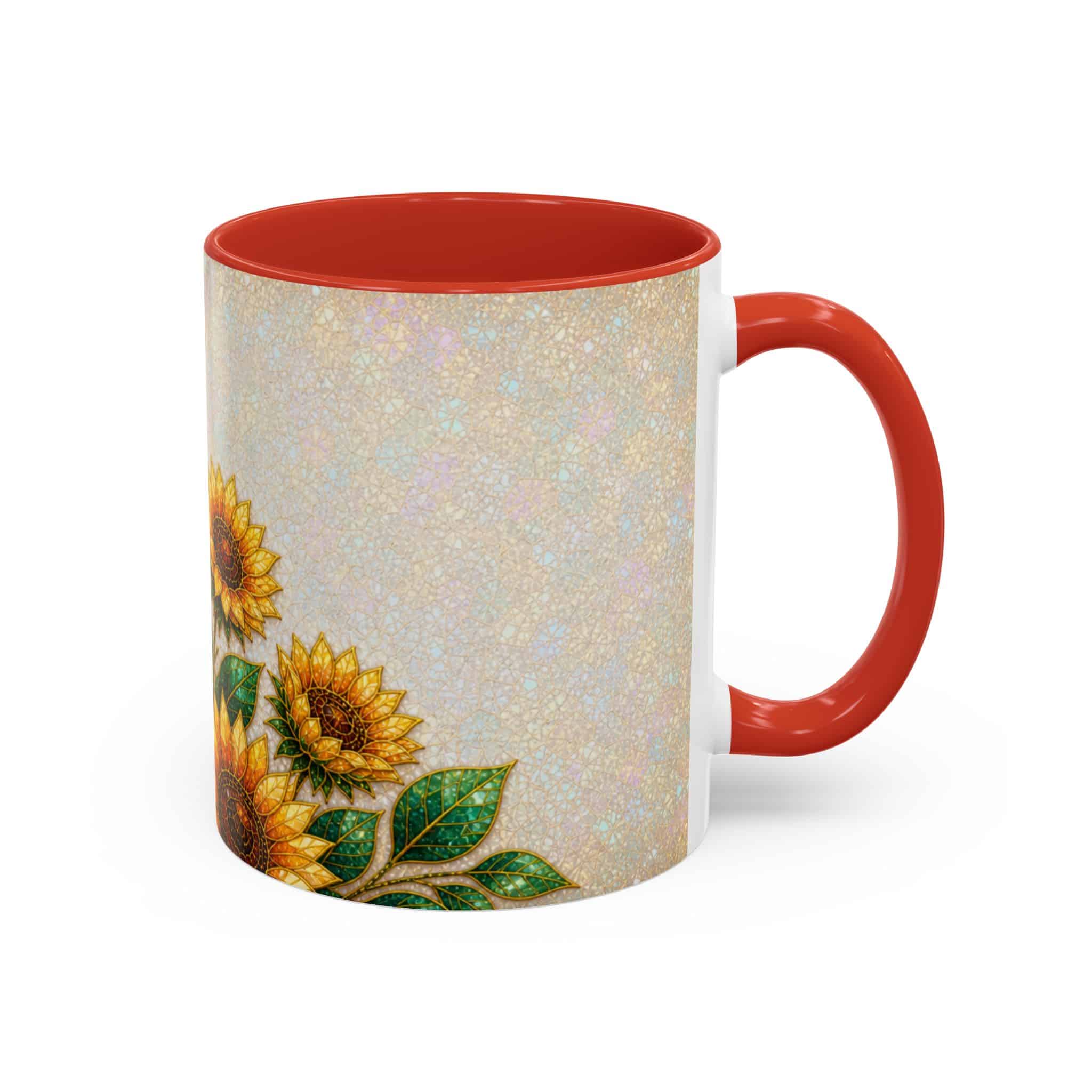 Sunflower Accent Coffee Mug – Floral Kitchen Gift (11/15 oz) - Image 26