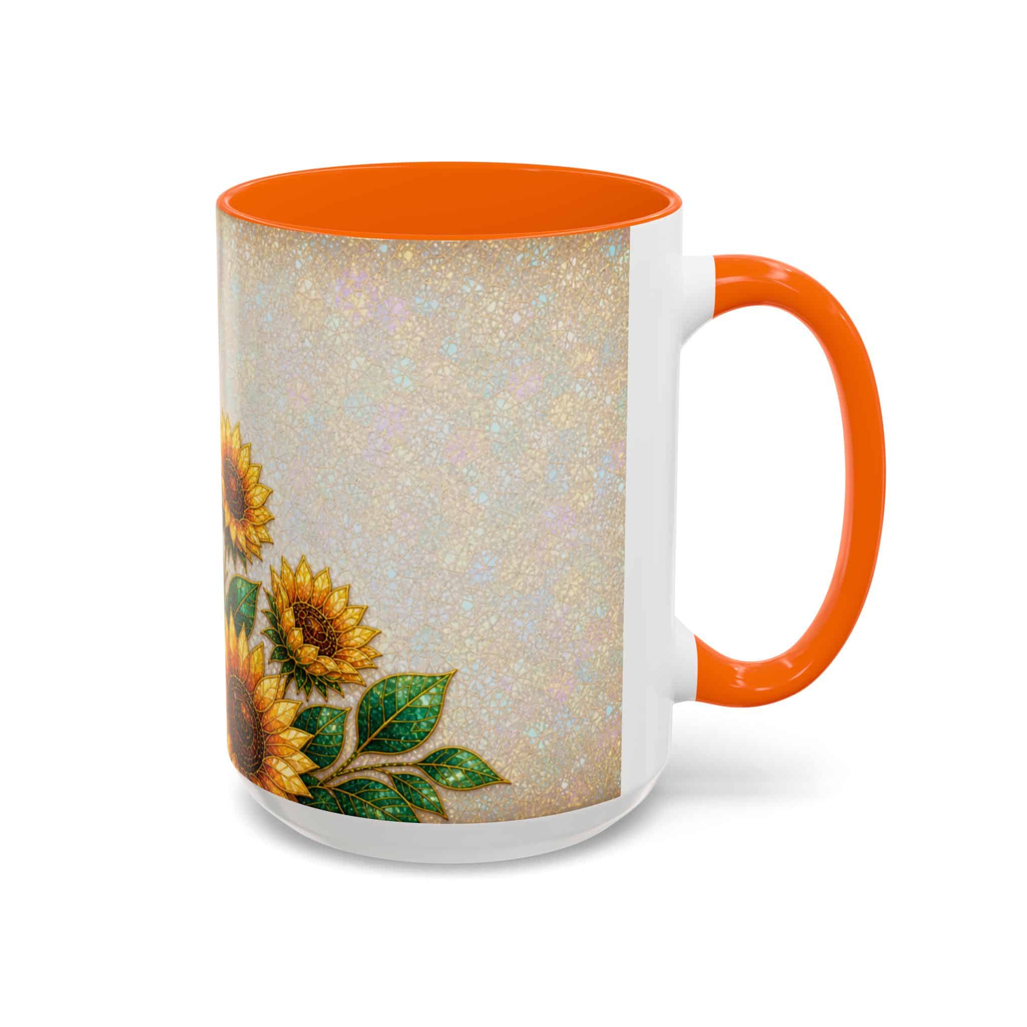 Sunflower Accent Coffee Mug – Floral Kitchen Gift (11/15 oz) - Image 80