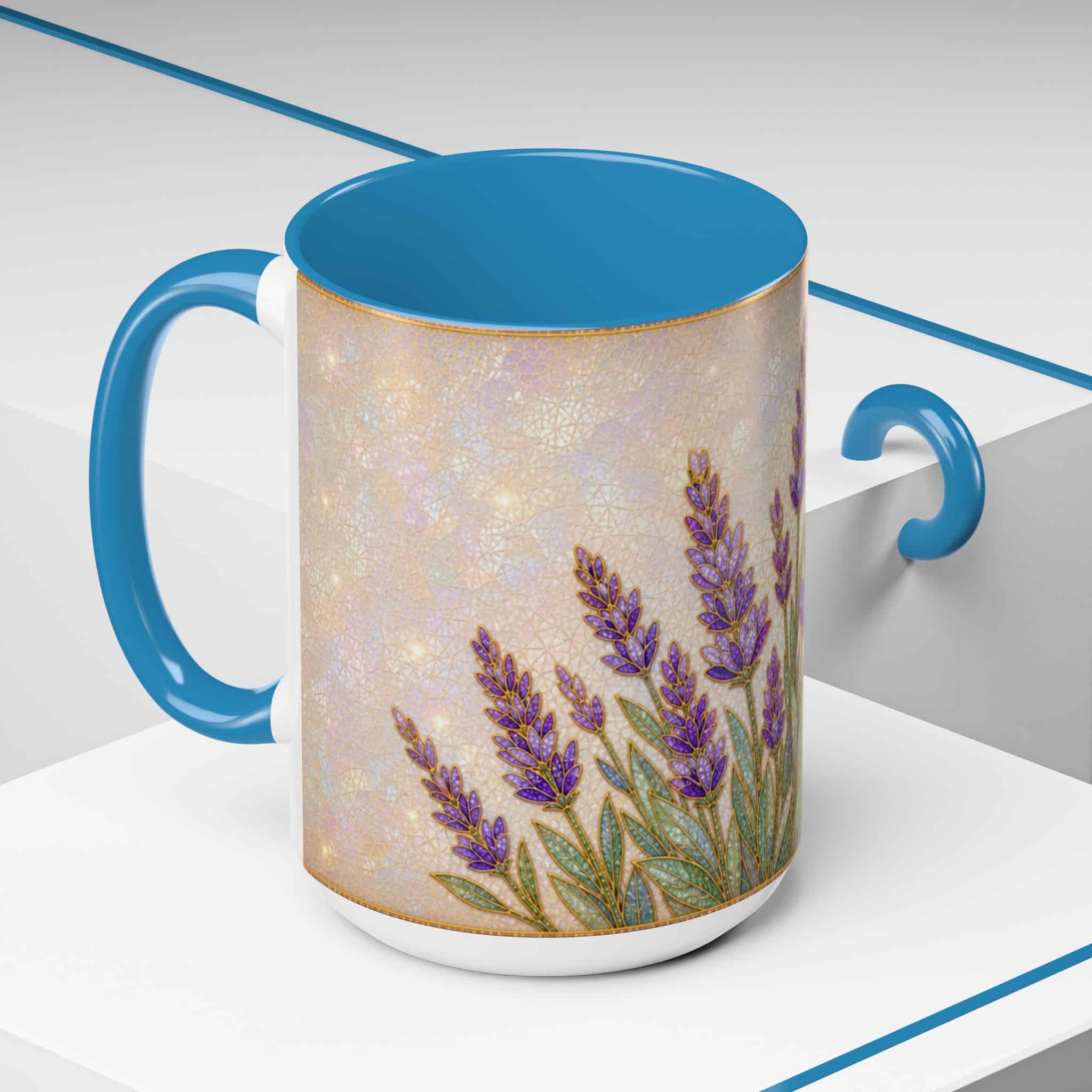 Lavender Field Accent Coffee Mug – Floral 11/15oz Ceramic Gift - Image 120