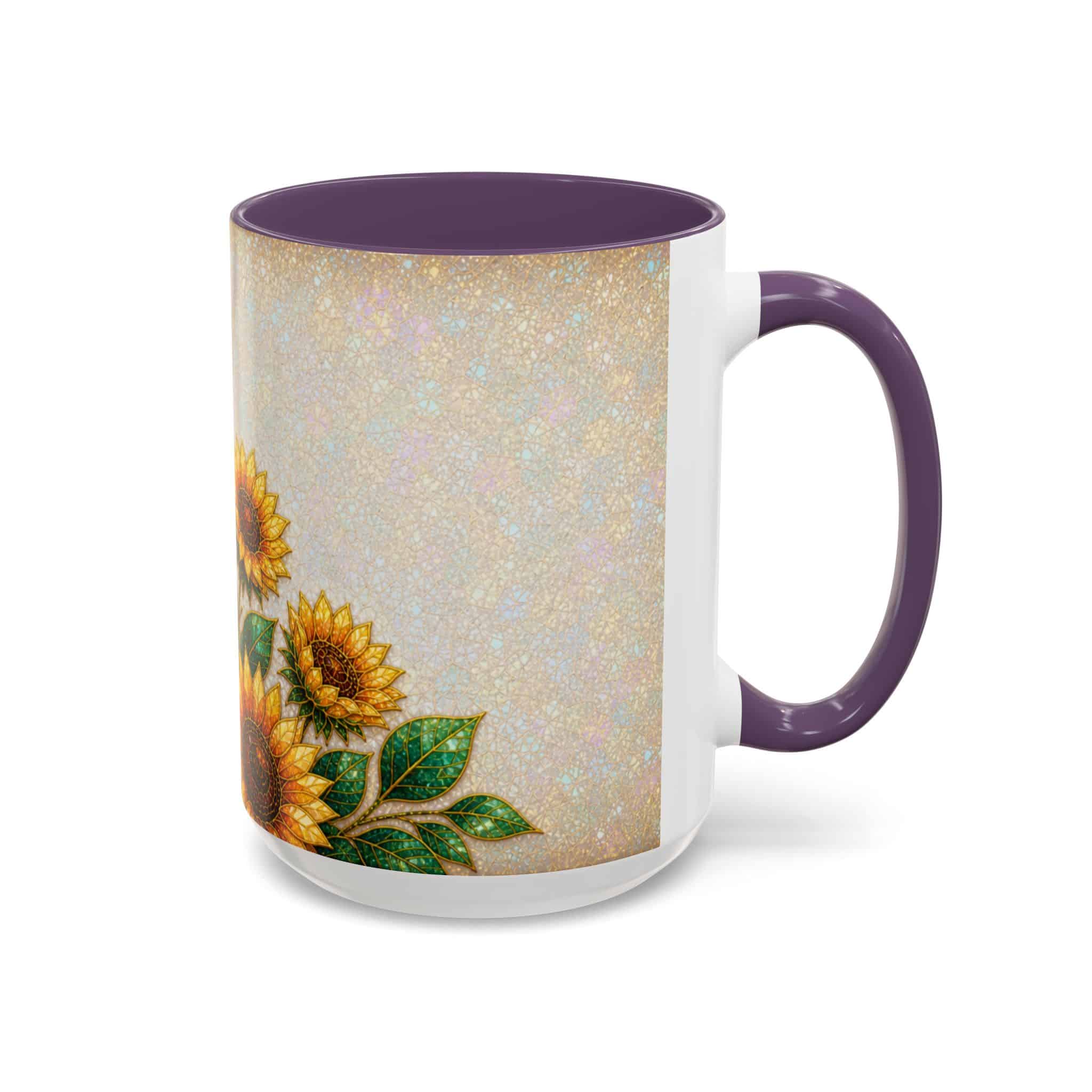 Sunflower Accent Coffee Mug – Floral Kitchen Gift (11/15 oz) - Image 98
