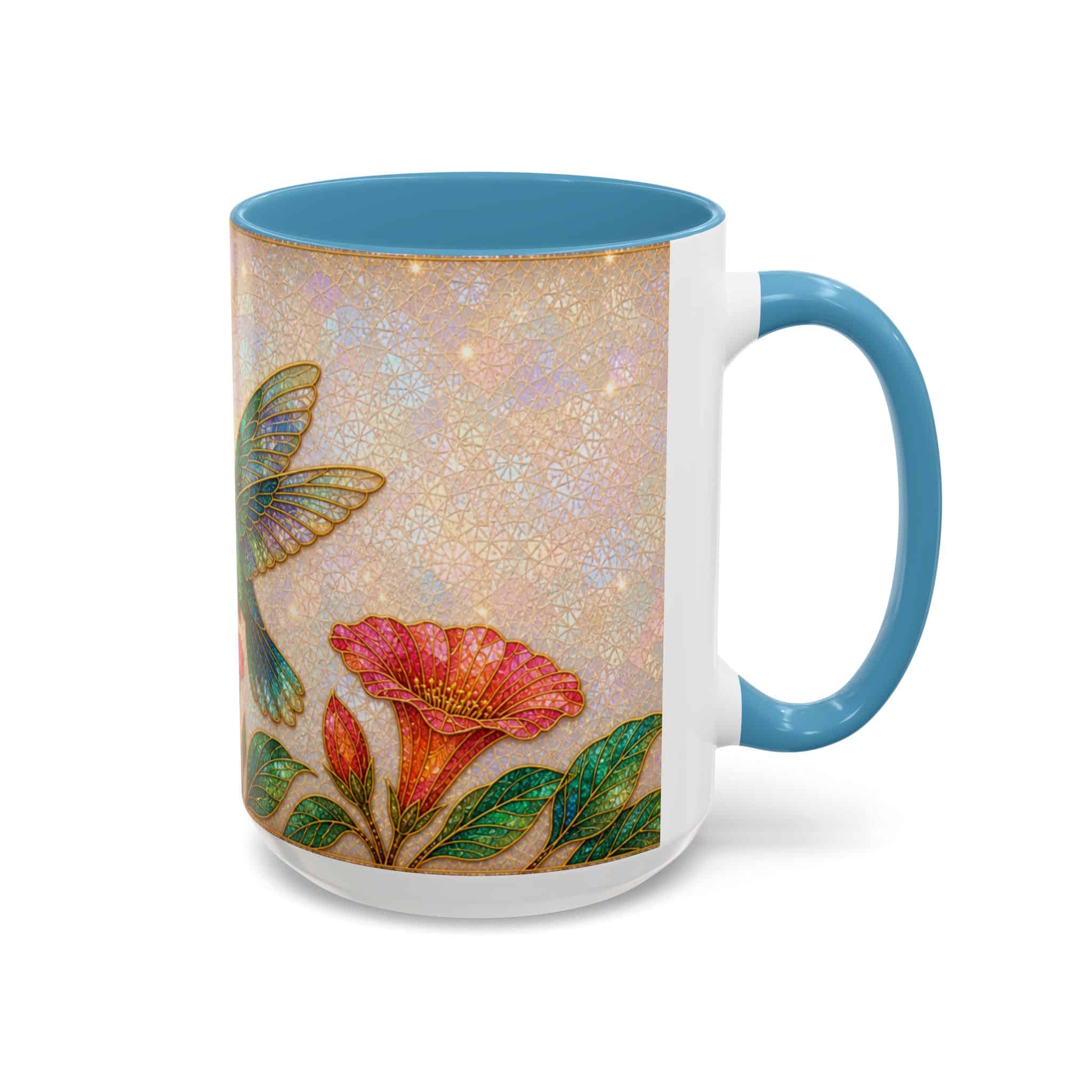 Hummingbird Floral Accent Coffee Mug – 11/15oz Ceramic - Image 62