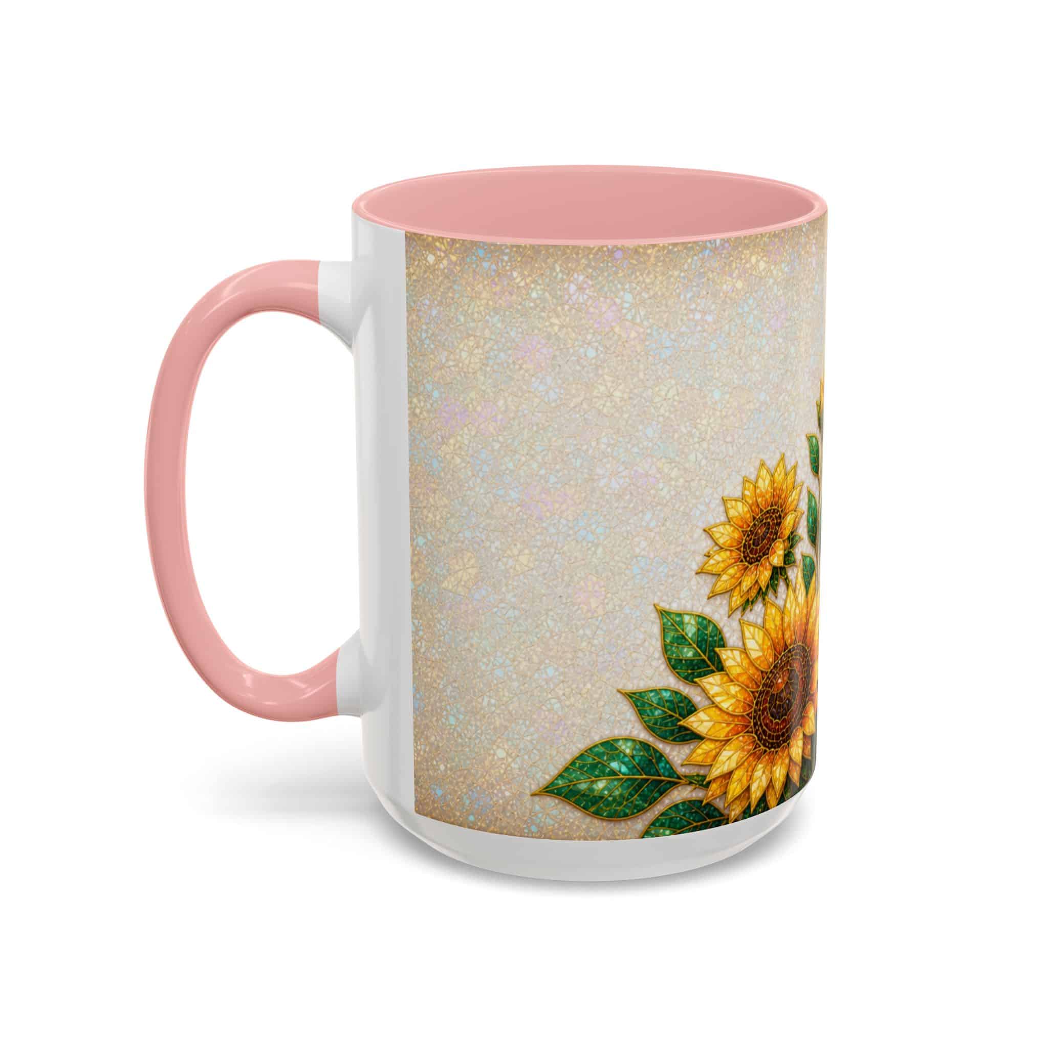Sunflower Accent Coffee Mug – Floral Kitchen Gift (11/15 oz) - Image 45