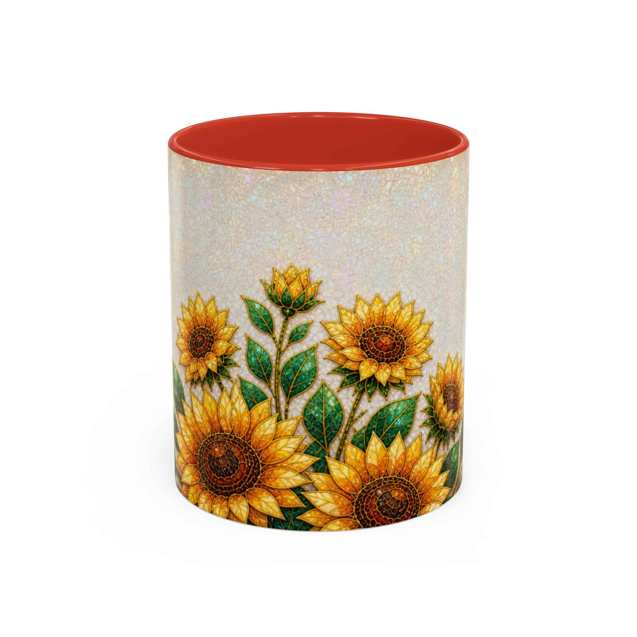 Sunflower Accent Coffee Mug – Floral Kitchen Gift (11/15 oz) - Image 25