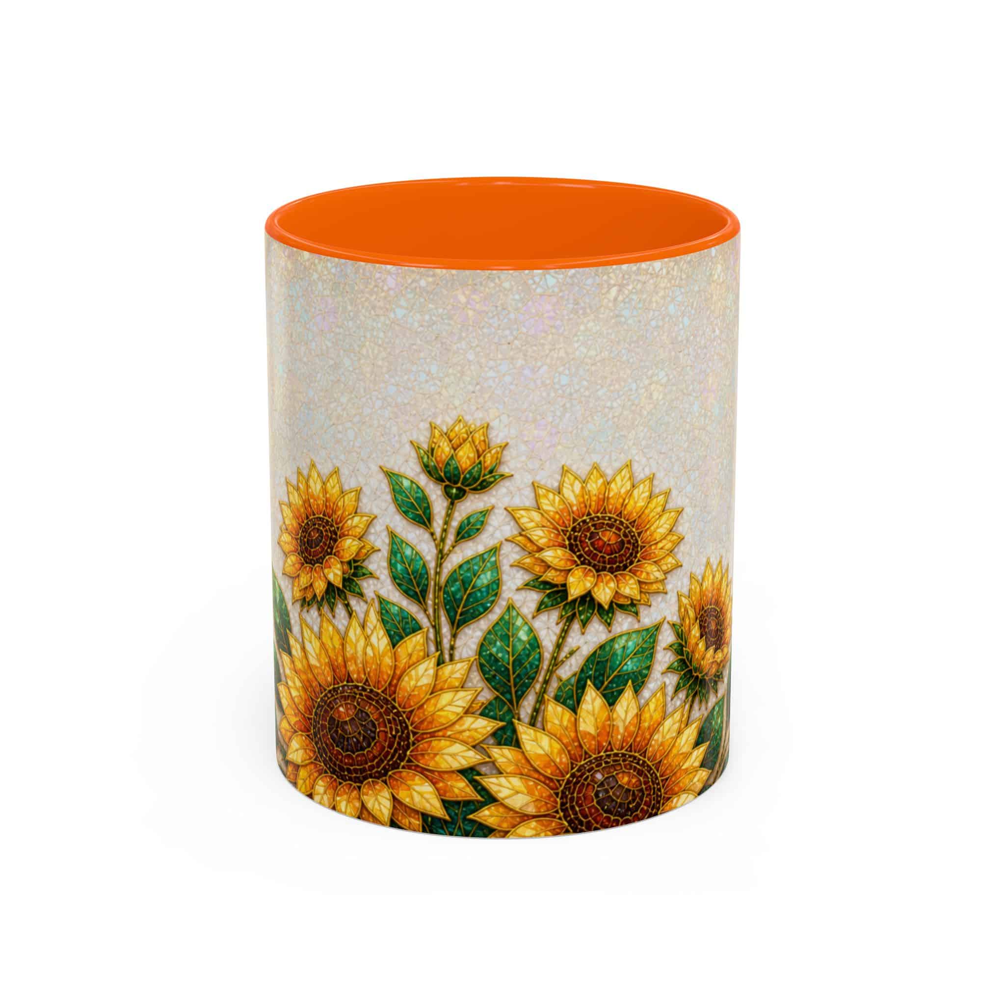 Sunflower Accent Coffee Mug – Floral Kitchen Gift (11/15 oz) - Image 67