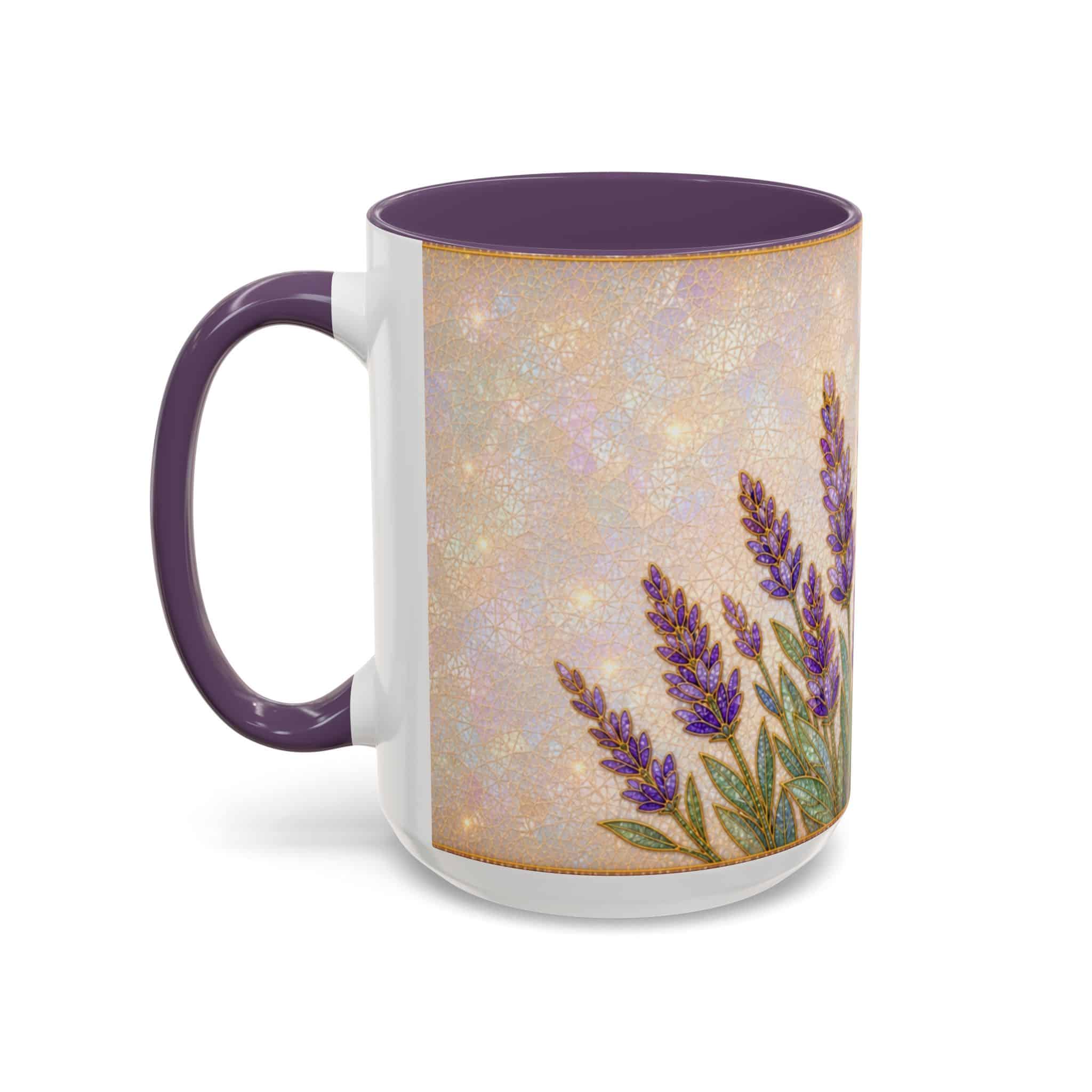 Lavender Field Accent Coffee Mug – Floral 11/15oz Ceramic Gift - Image 99