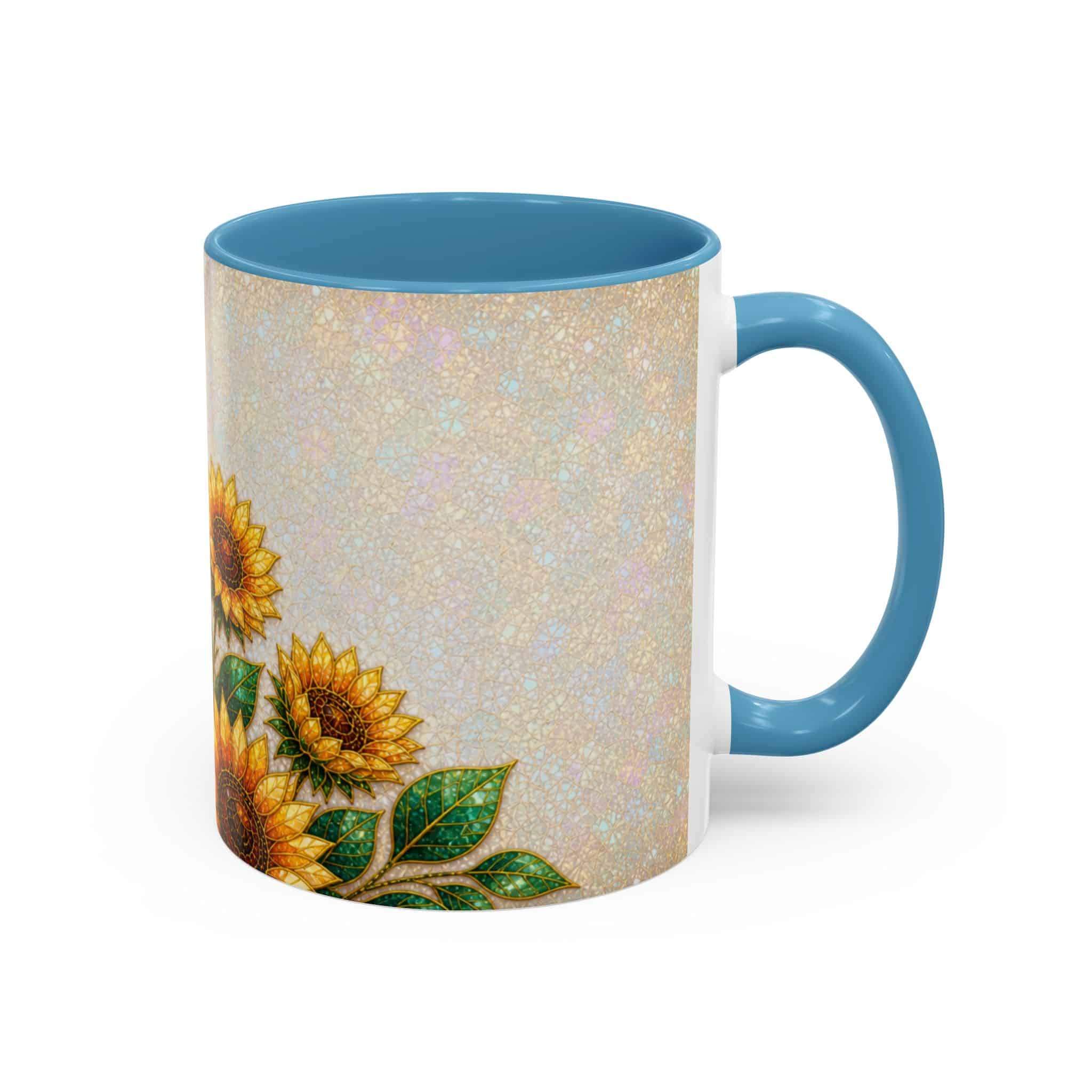 Sunflower Accent Coffee Mug – Floral Kitchen Gift (11/15 oz) - Image 56