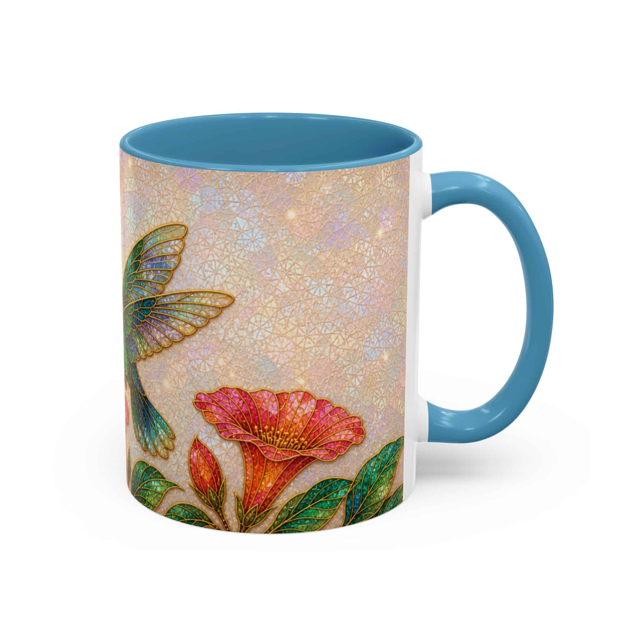 Hummingbird Floral Accent Coffee Mug – 11/15oz Ceramic - Image 56
