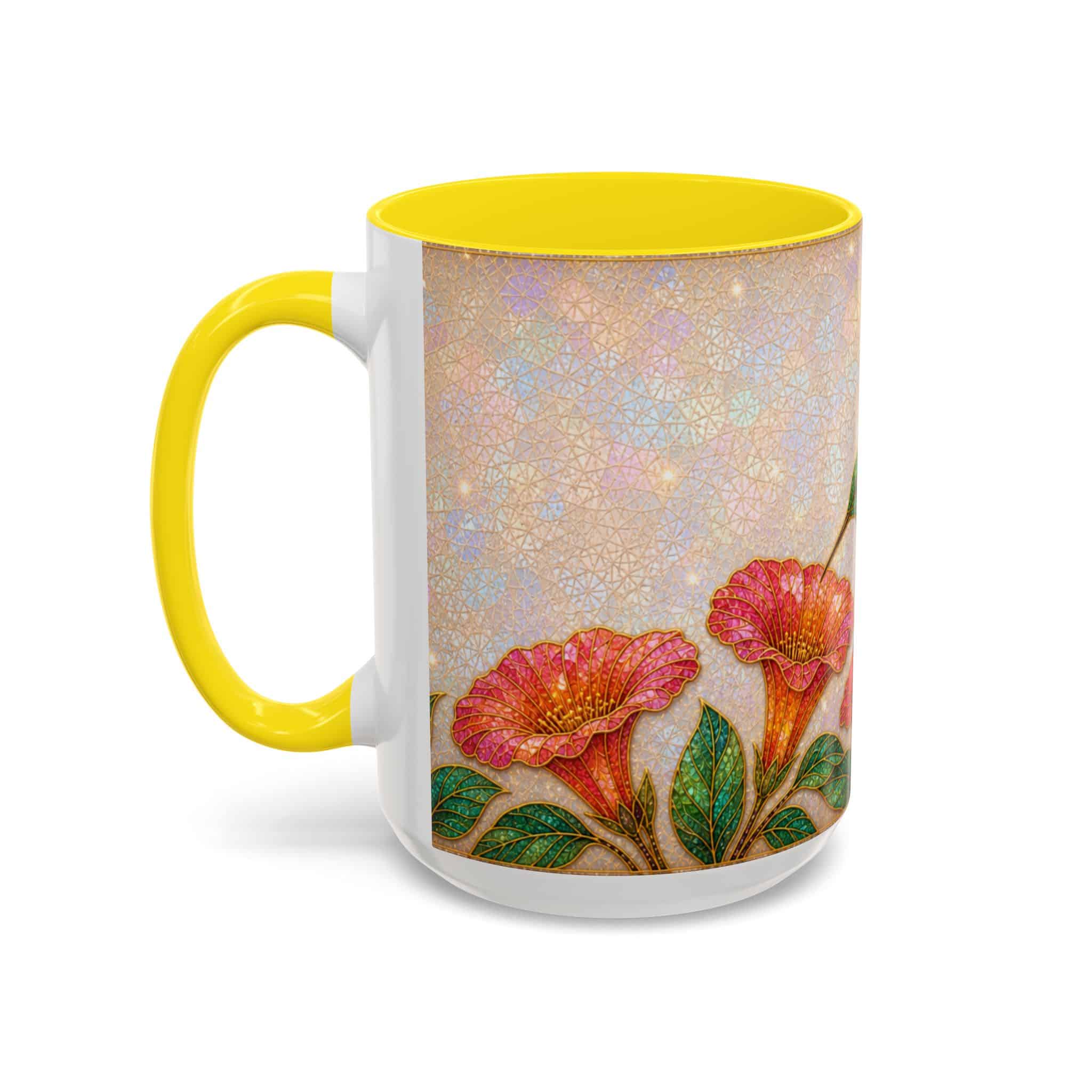 Hummingbird Floral Accent Coffee Mug – 11/15oz Ceramic - Image 87