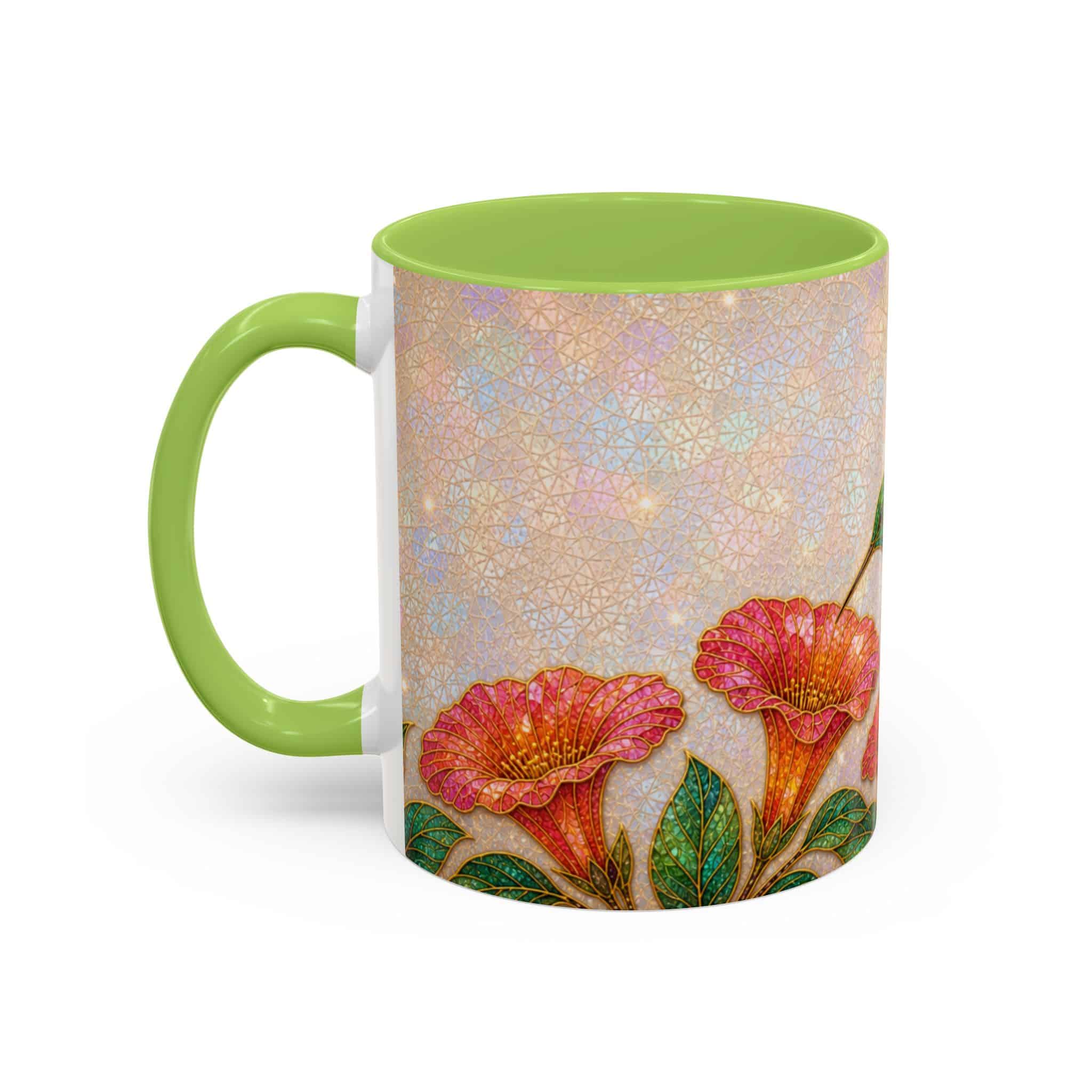 Hummingbird Floral Accent Coffee Mug – 11/15oz Ceramic - Image 93