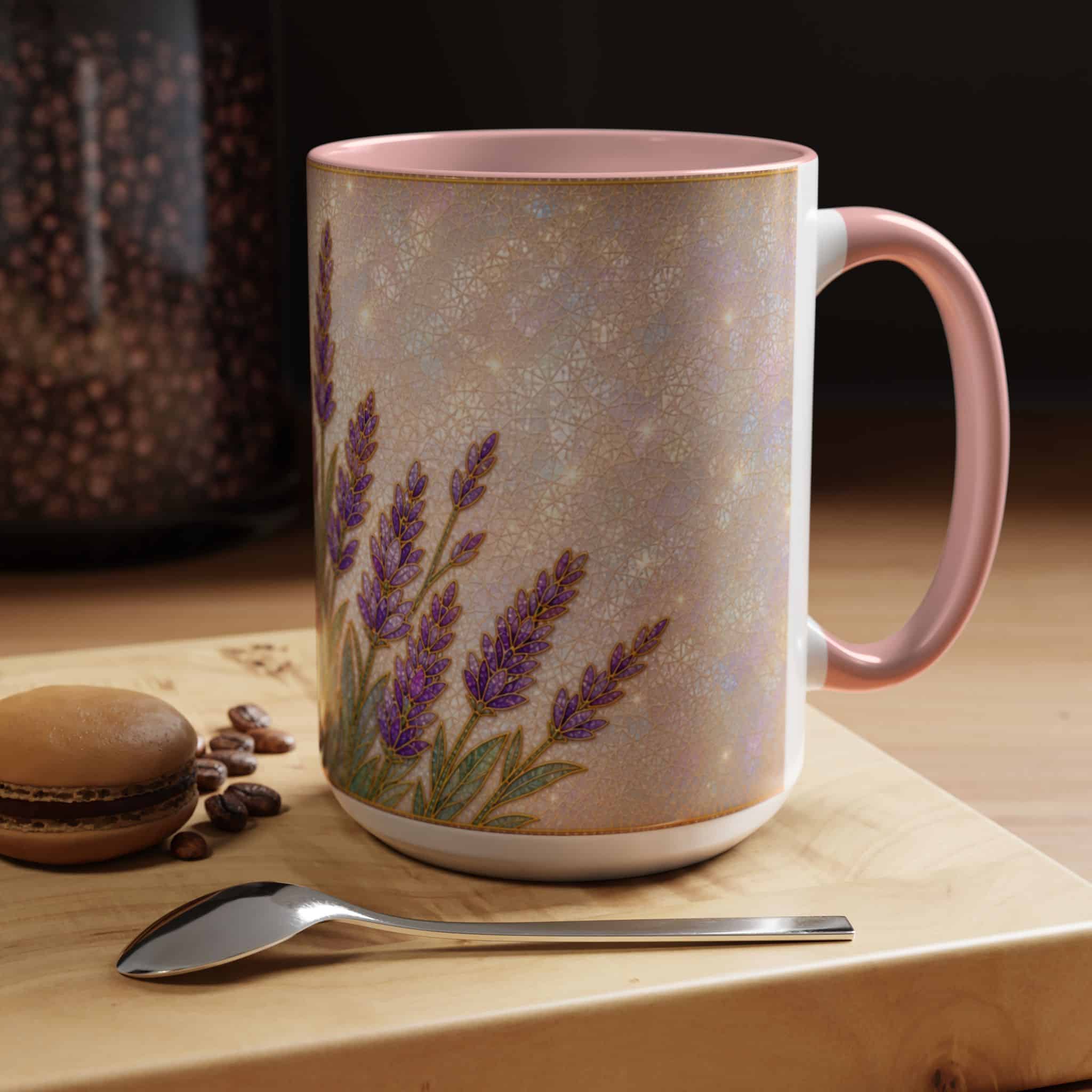 Lavender Field Accent Coffee Mug – Floral 11/15oz Ceramic Gift - Image 41