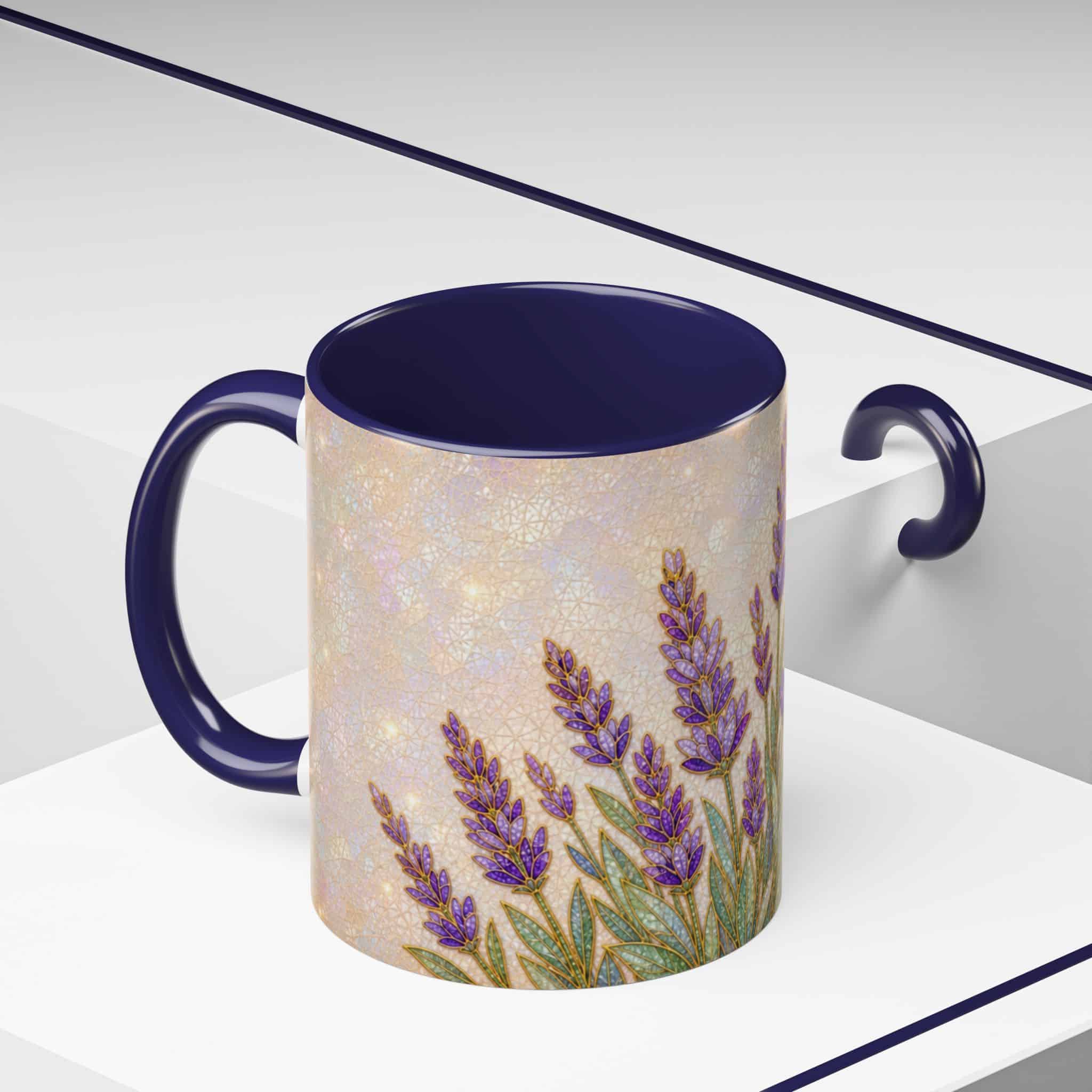 Lavender Field Accent Coffee Mug – Floral 11/15oz Ceramic Gift - Image 12